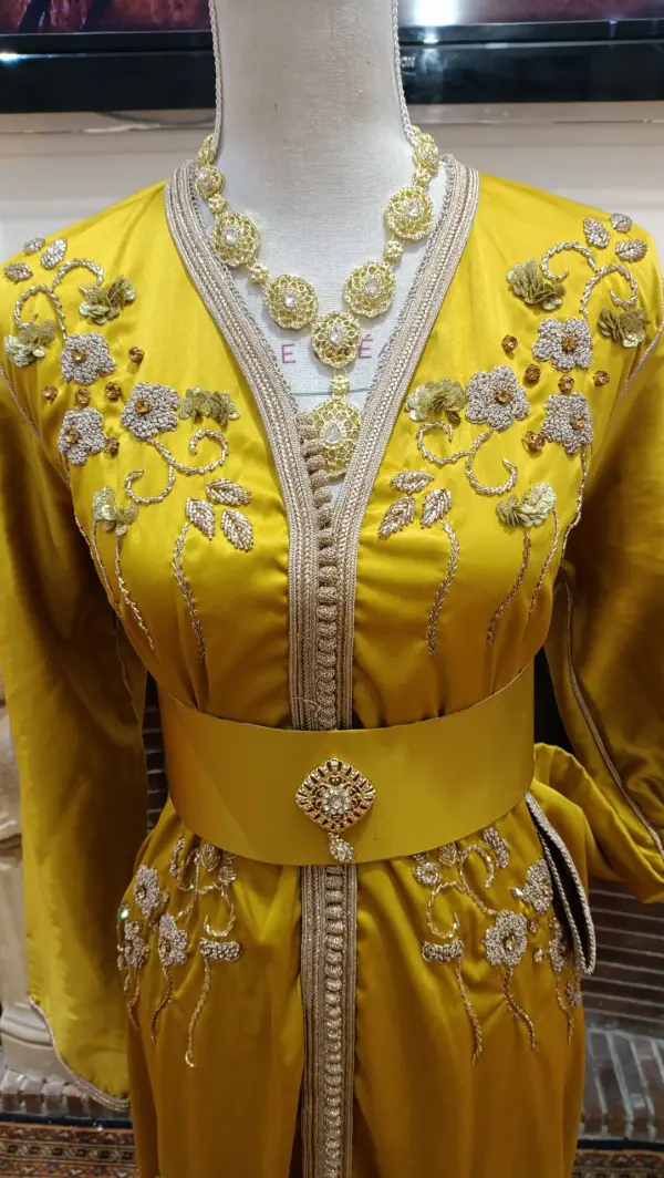 Caftan marocain d'occasion grande taille — taille 44-46 — photo 5