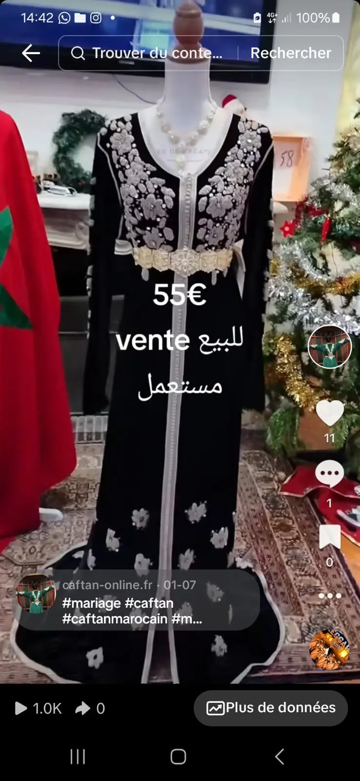 caftan marocain d'occasion