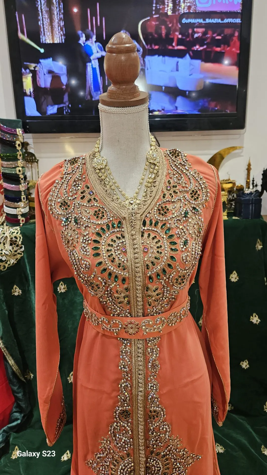 caftan marocain neuf avec ceinture – Image 2