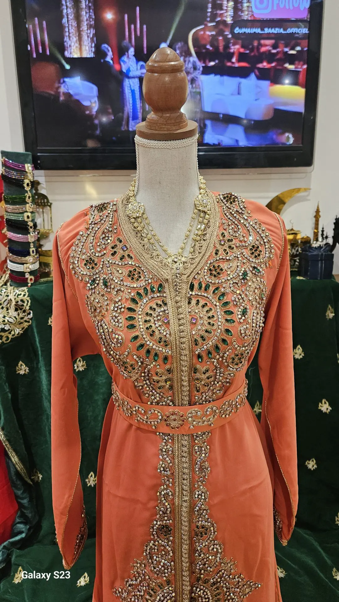 caftan marocain neuf avec ceinture – Image 3