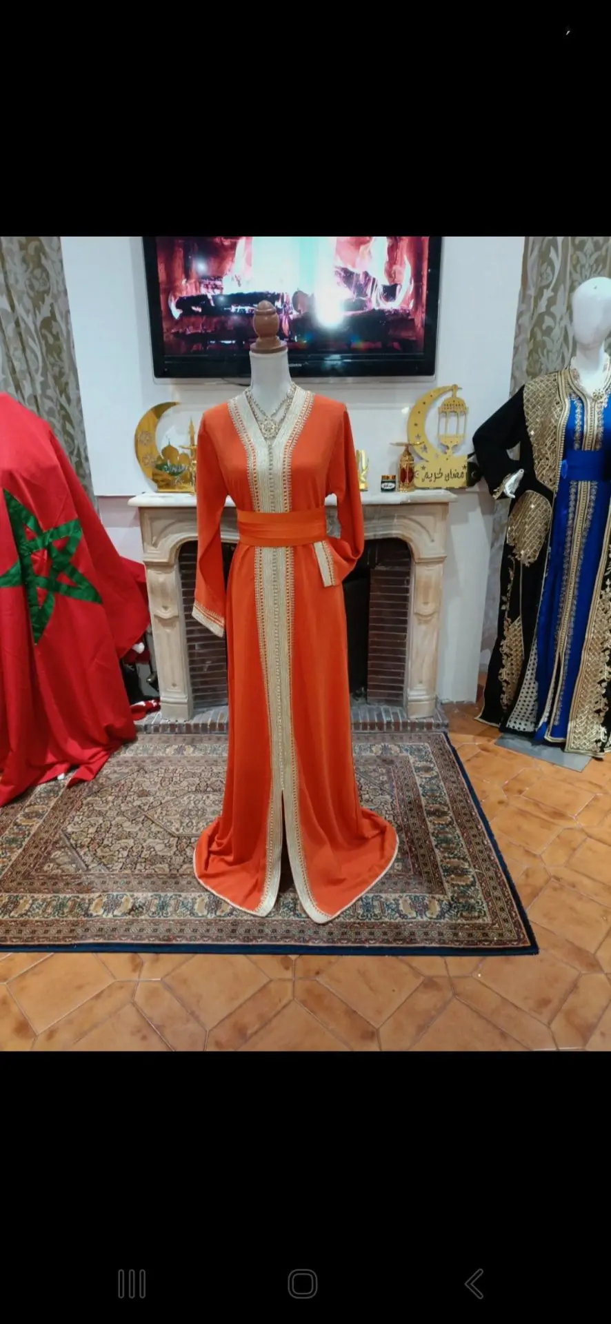 lot deux caftan marocain plus ceinture – Image 2