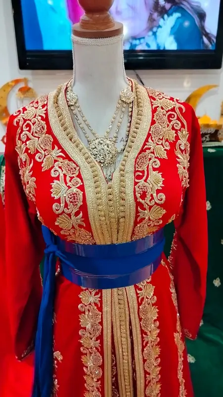 caftan marocain neuf doublé - Takchita deux pièces – Image 10