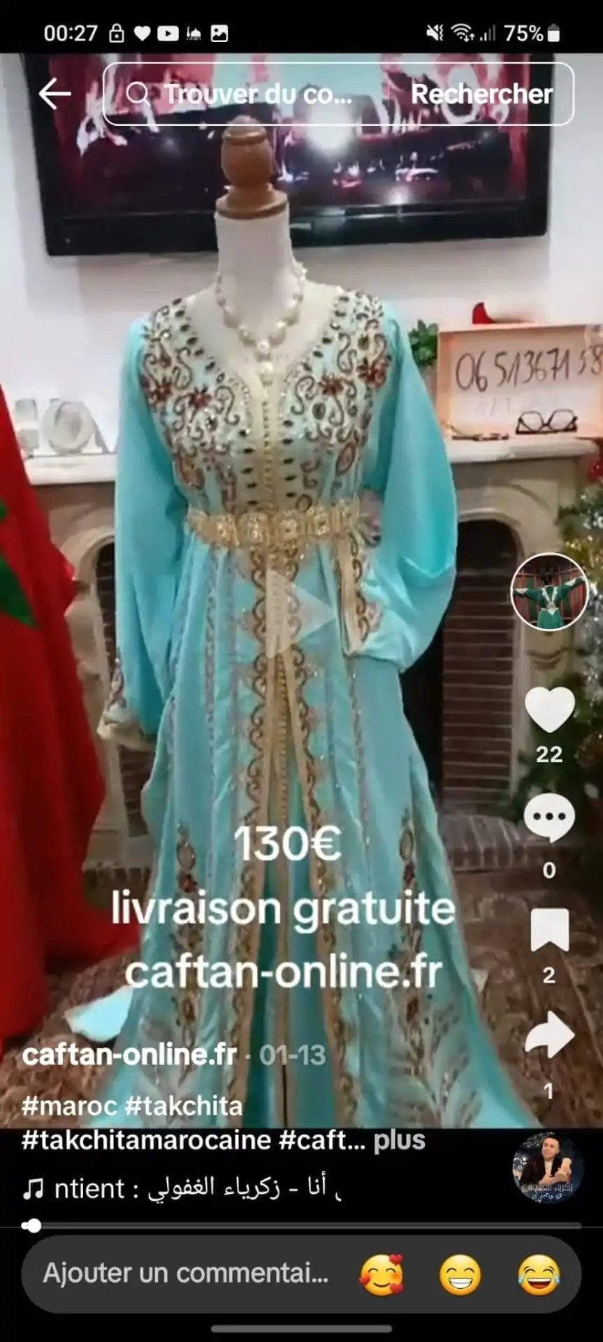 lot Caftan marocain neuf