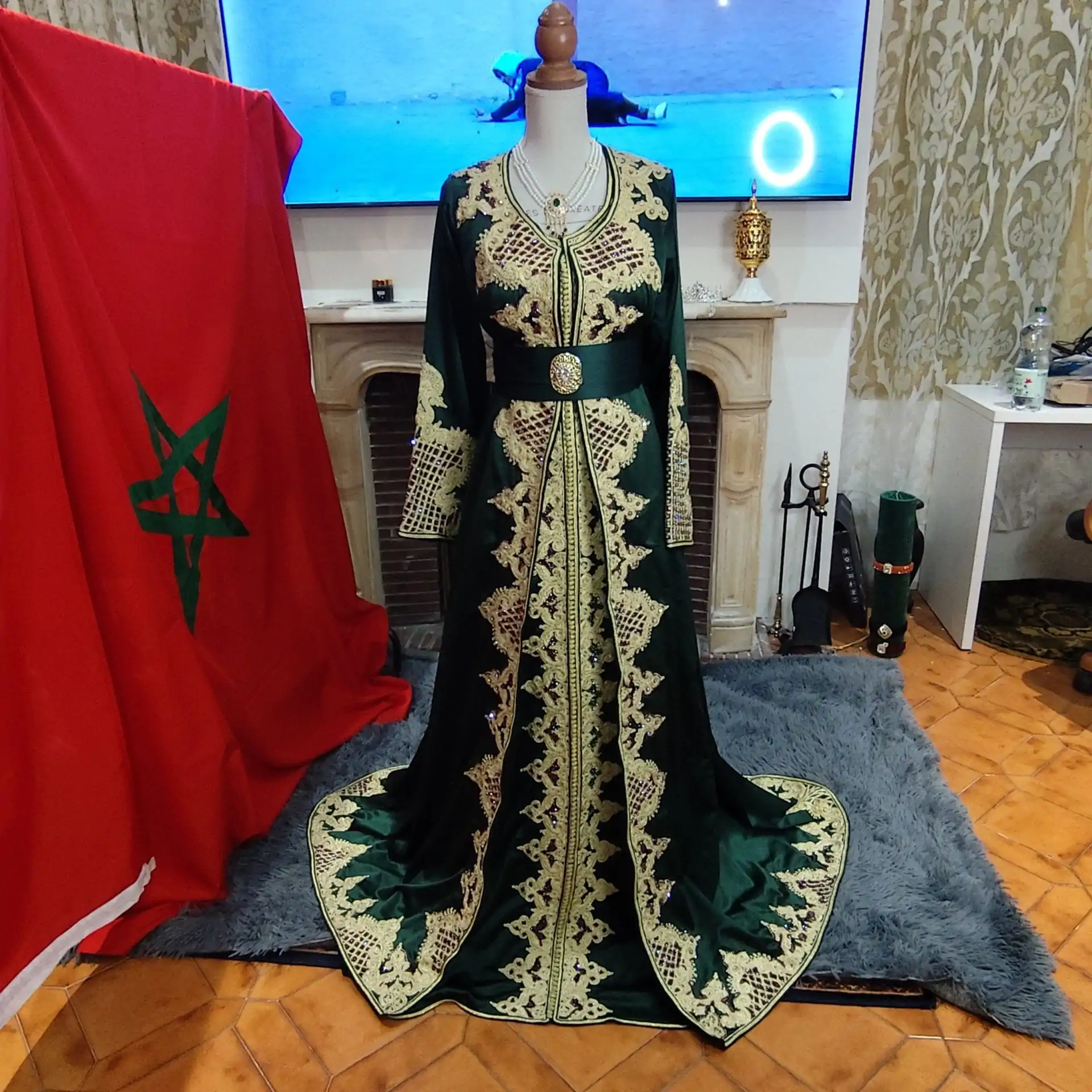 caftan marocain d occasion takchita deux pièces – Image 5