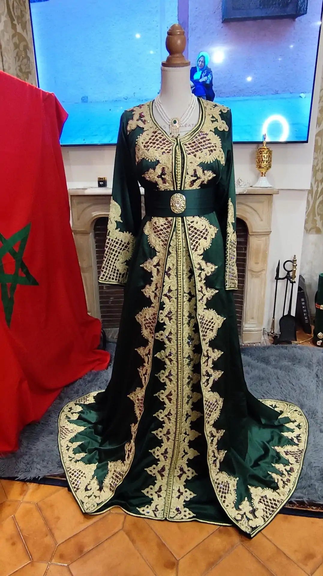 caftan marocain d occasion takchita deux pièces – Image 7