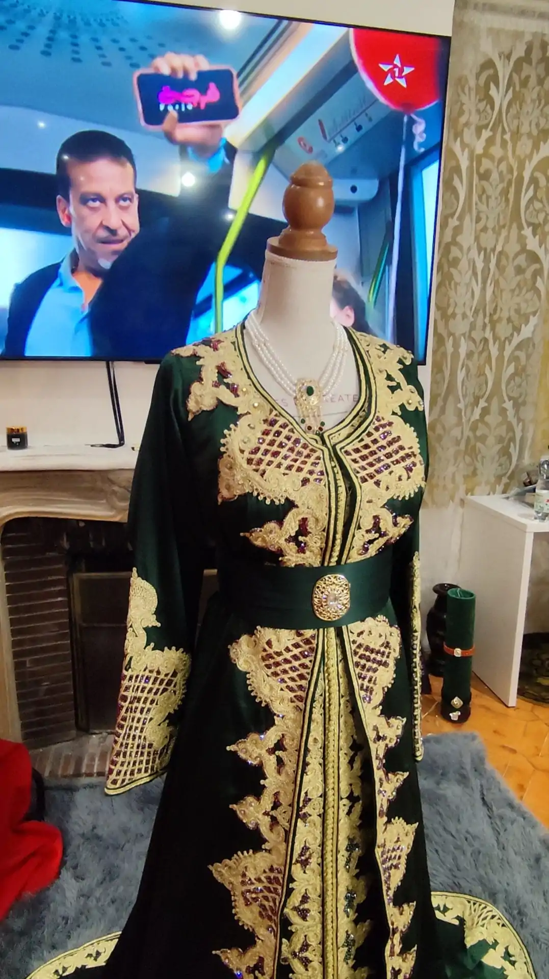 caftan marocain d occasion takchita deux pièces – Image 6