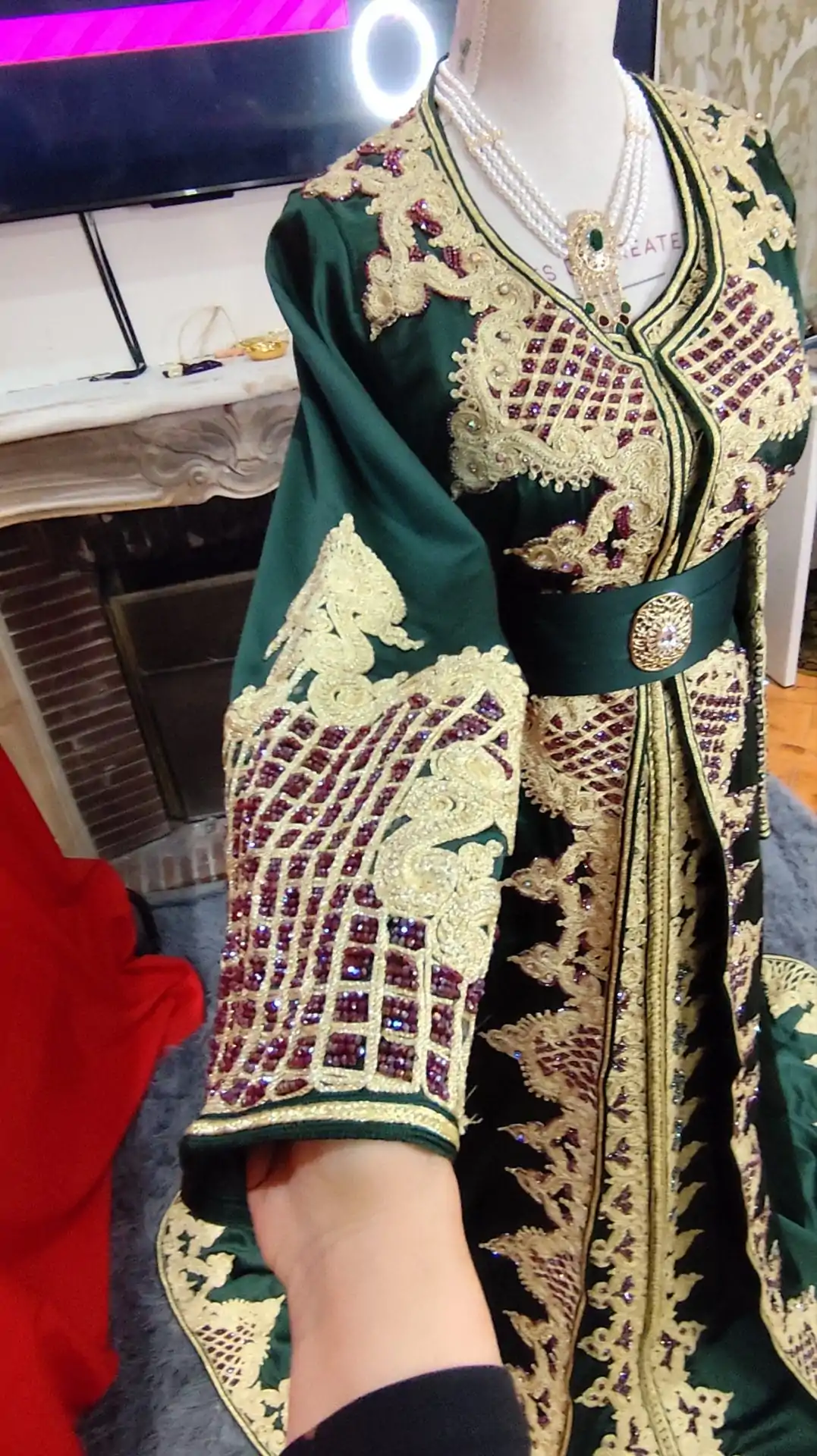 caftan marocain d occasion takchita deux pièces – Image 9