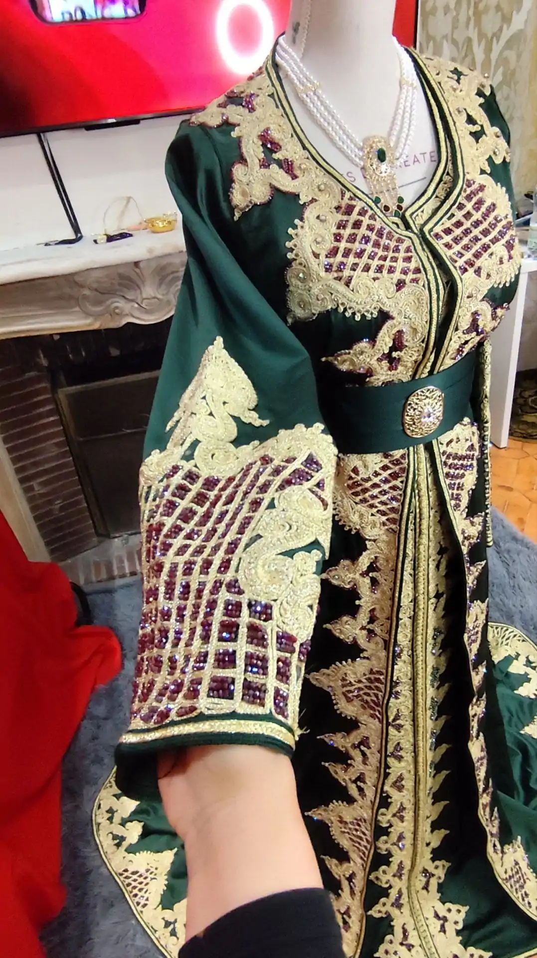 caftan marocain d occasion takchita deux pièces – Image 4