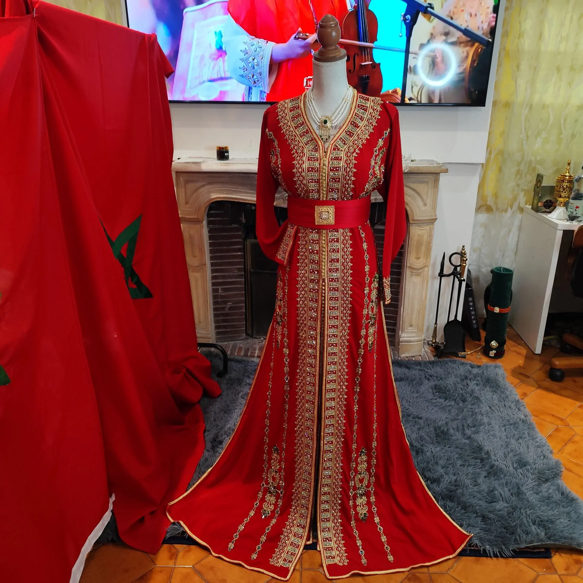 caftan marocain neuf - takchita deux pièces