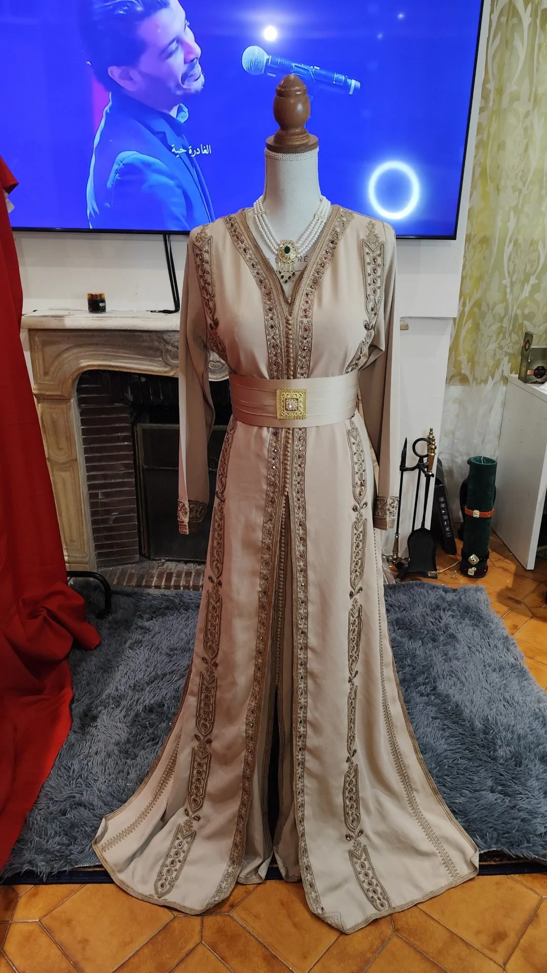 caftan marocain d occasion - takchita deux pièces – Image 5