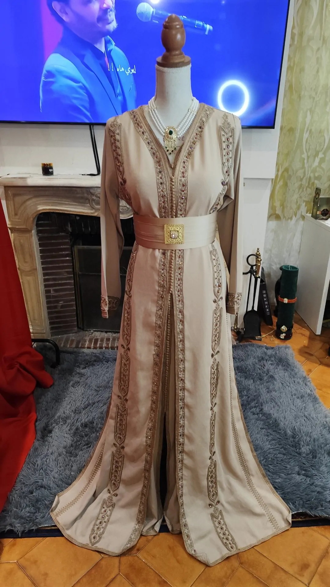 caftan marocain d occasion - takchita deux pièces – Image 9