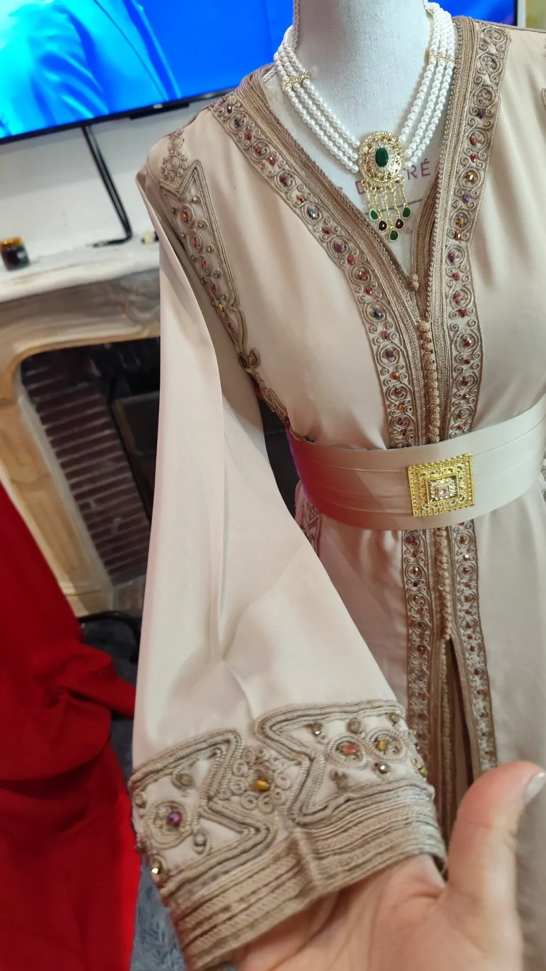 caftan marocain d occasion - takchita deux pièces – Image 3