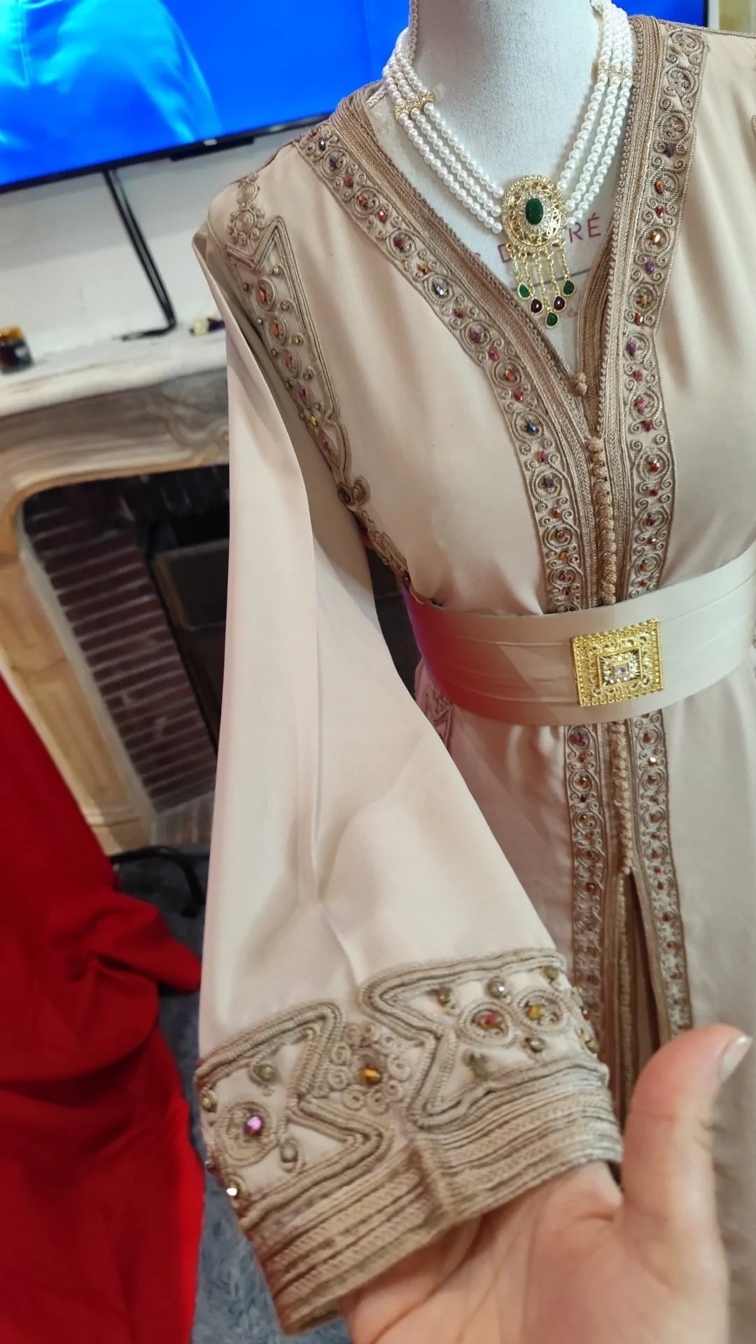 caftan marocain d occasion - takchita deux pièces – Image 6