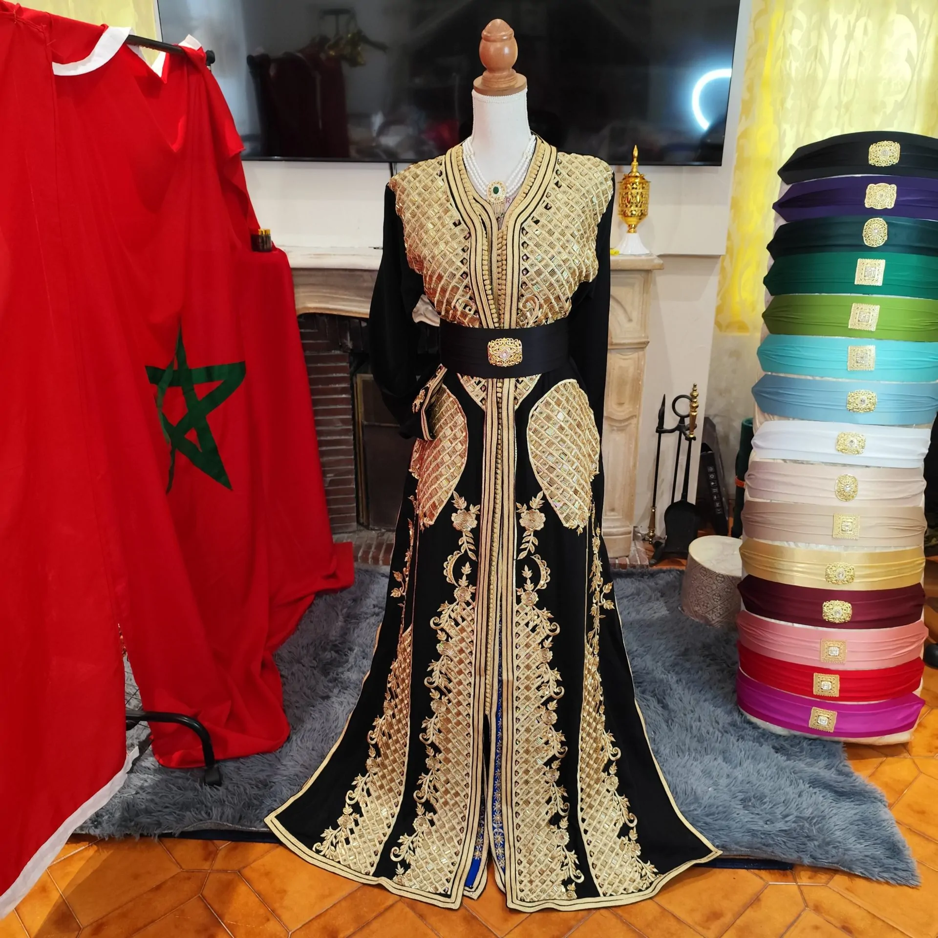 caftan marocain neuf grande taille - takchita deux pièces – Image 10