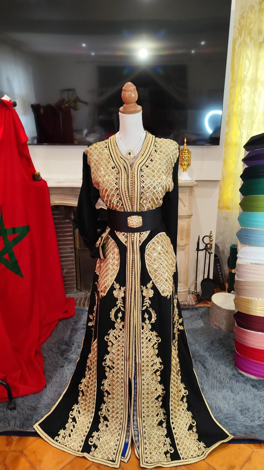 caftan marocain neuf grande taille - takchita deux pièces – Image 2