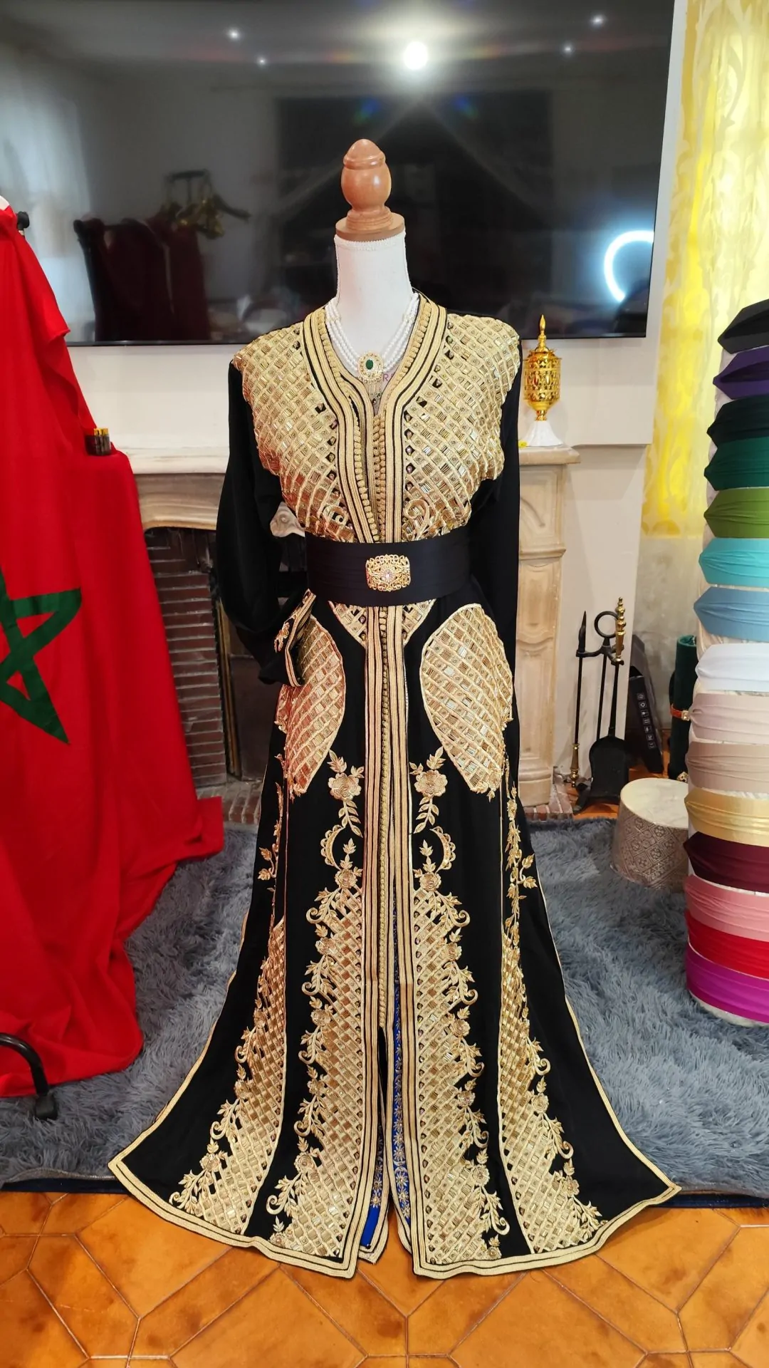 caftan marocain neuf grande taille - takchita deux pièces – Image 9