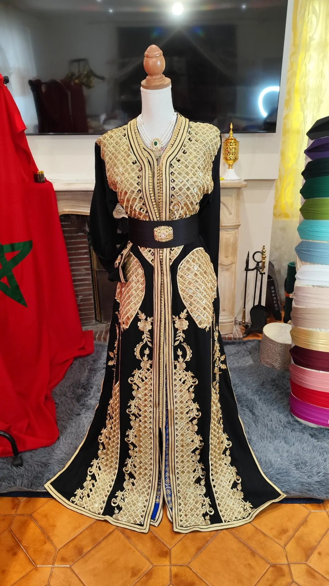 caftan marocain neuf grande taille - takchita deux pièces – Image 7