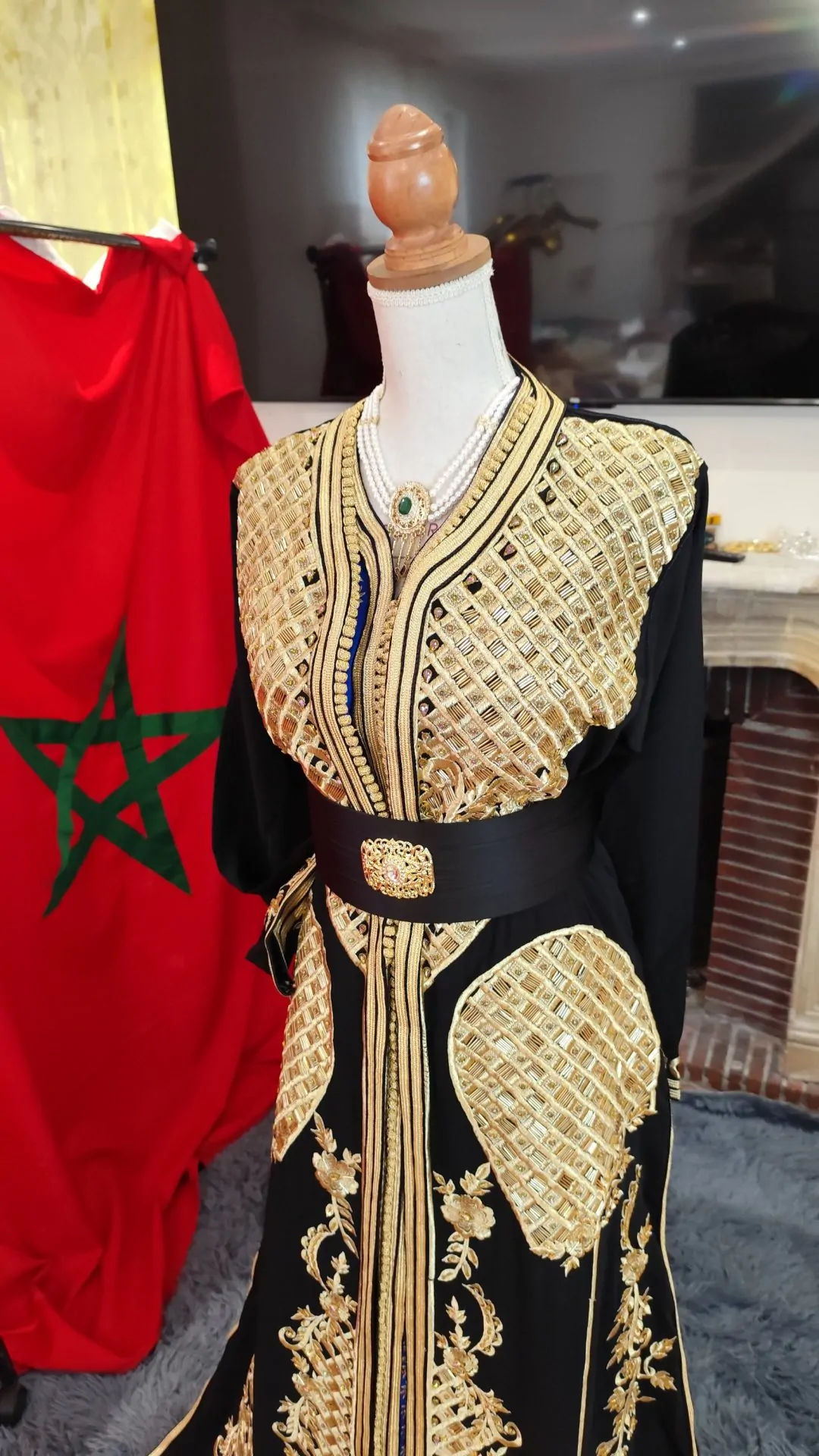 caftan marocain neuf grande taille - takchita deux pièces – Image 11