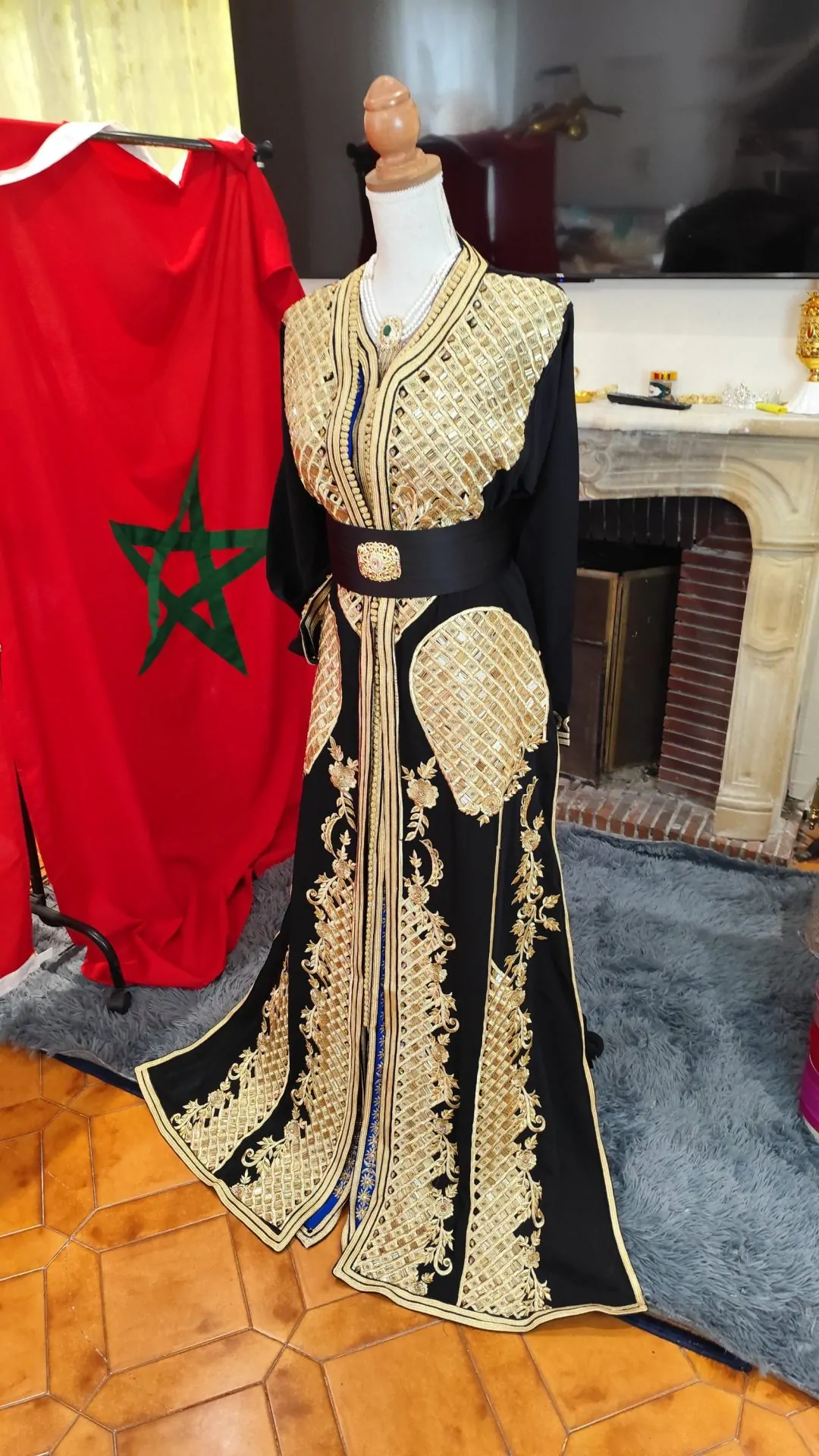 caftan marocain neuf grande taille - takchita deux pièces – Image 5