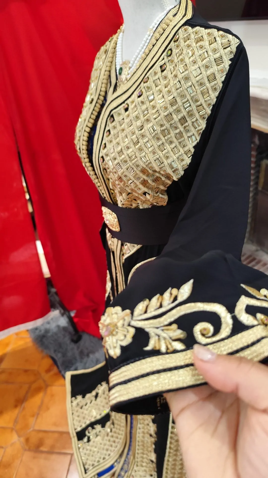 caftan marocain neuf grande taille - takchita deux pièces – Image 8