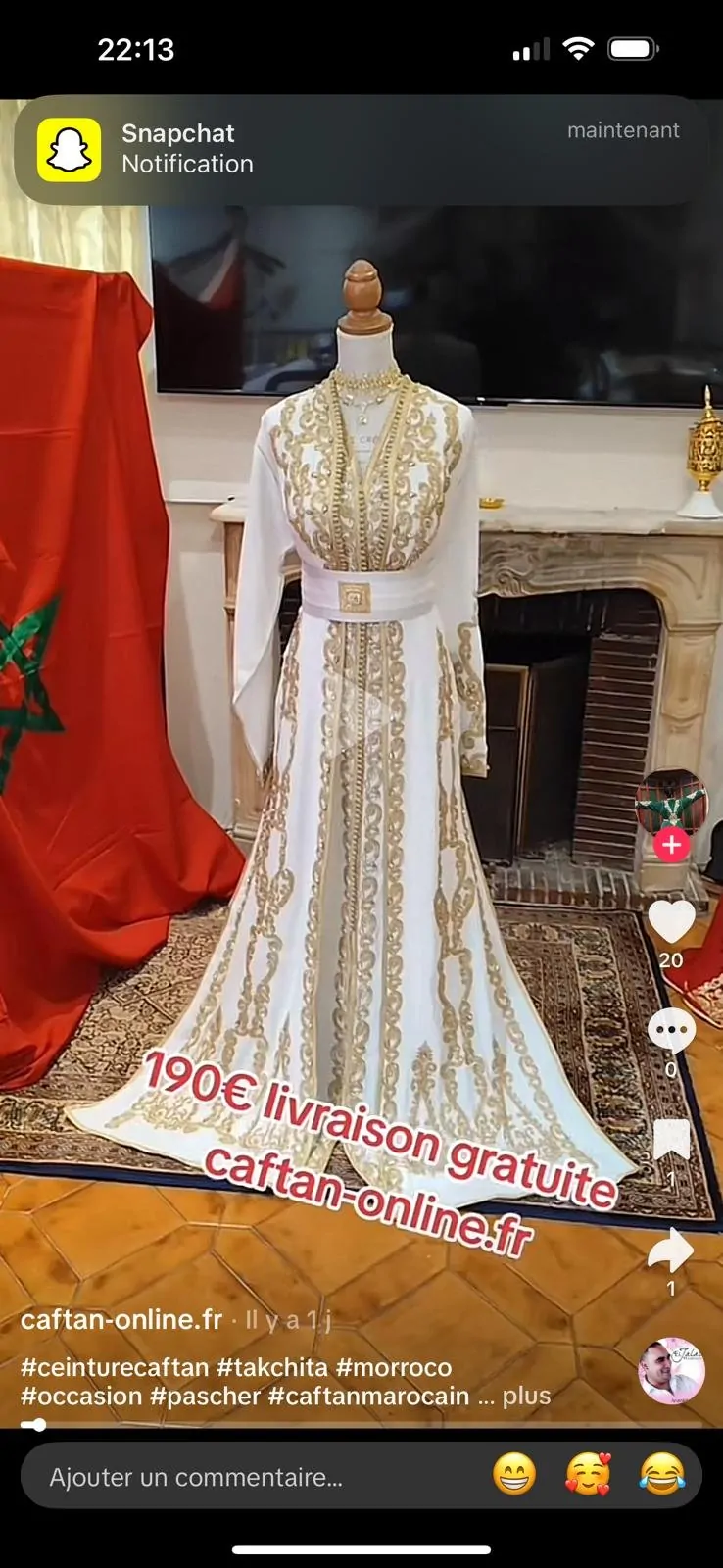 lot deux caftan neuf avec ceinture