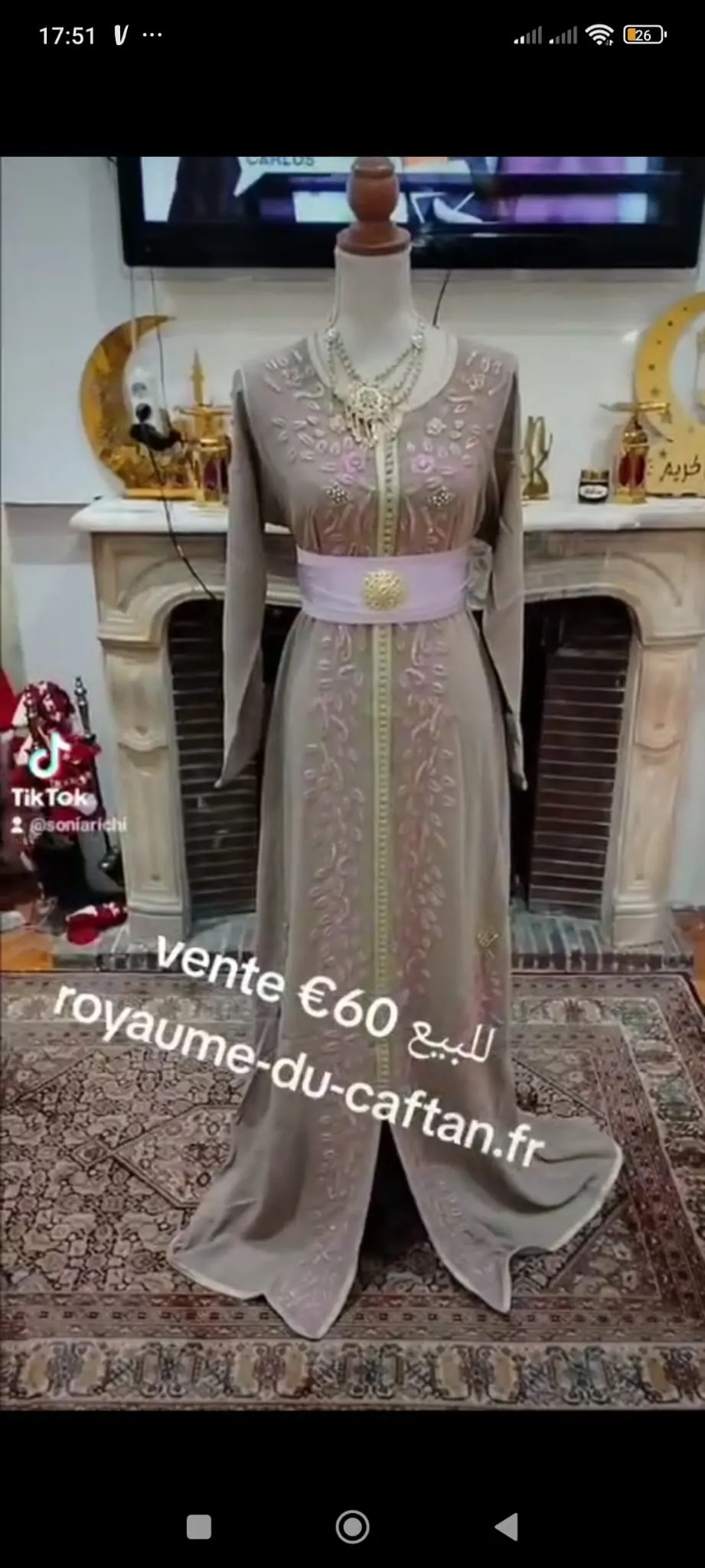 caftan marocain neuf avec ceinture