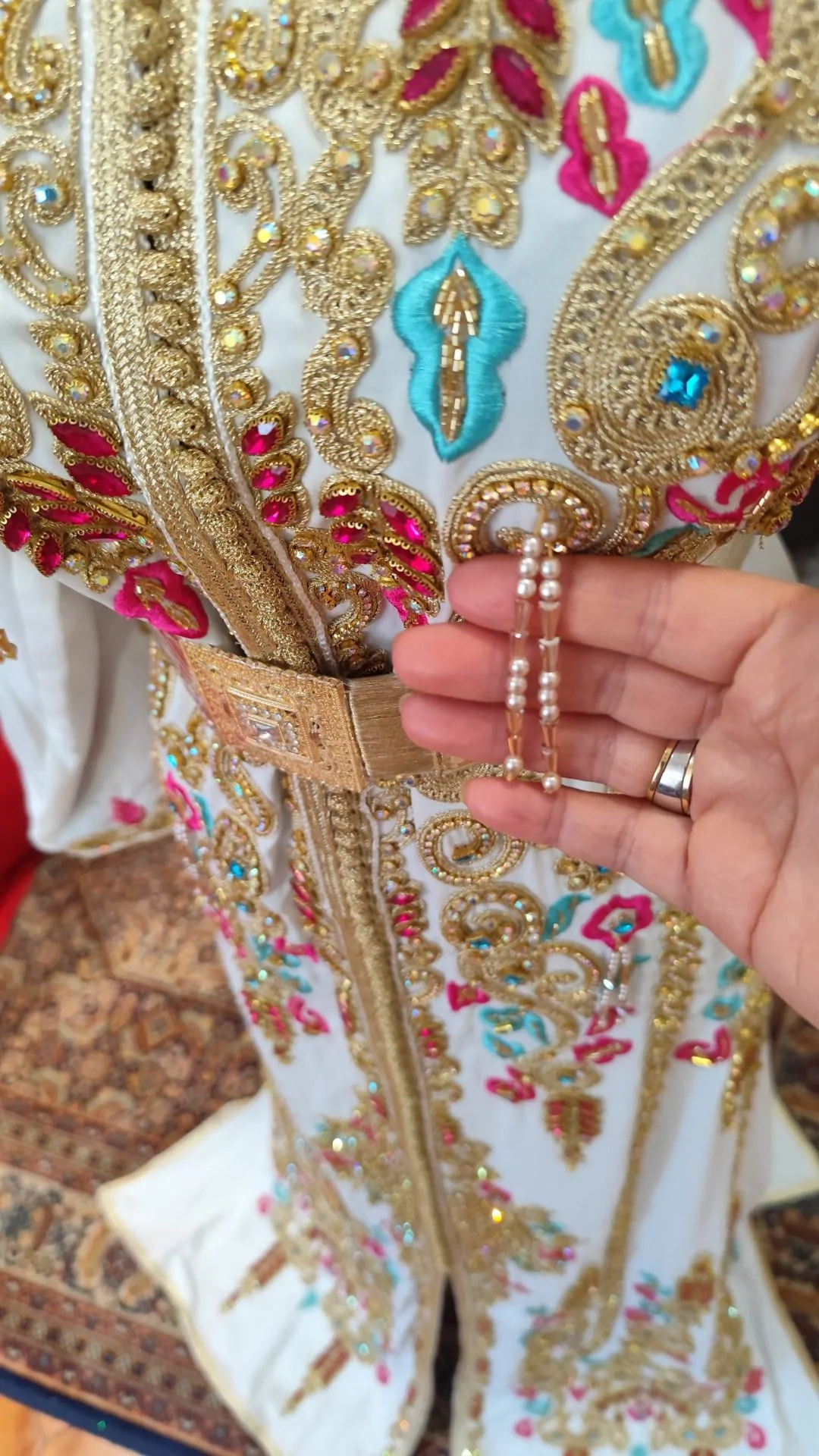 caftan marocain neuf doublé avec la ceinture – Image 12