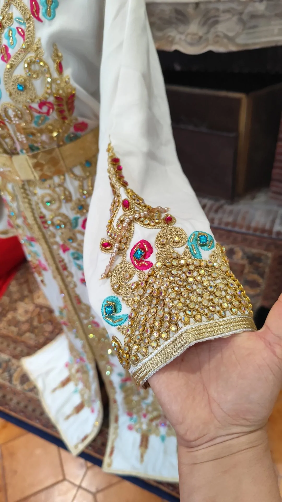 caftan marocain neuf doublé avec la ceinture – Image 8