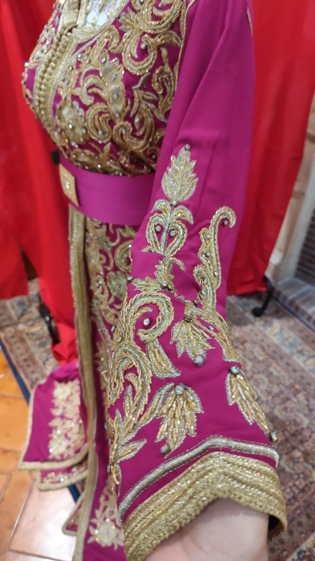 caftan marocain haute couture d occasion - Takchita deux pièces – Image 5