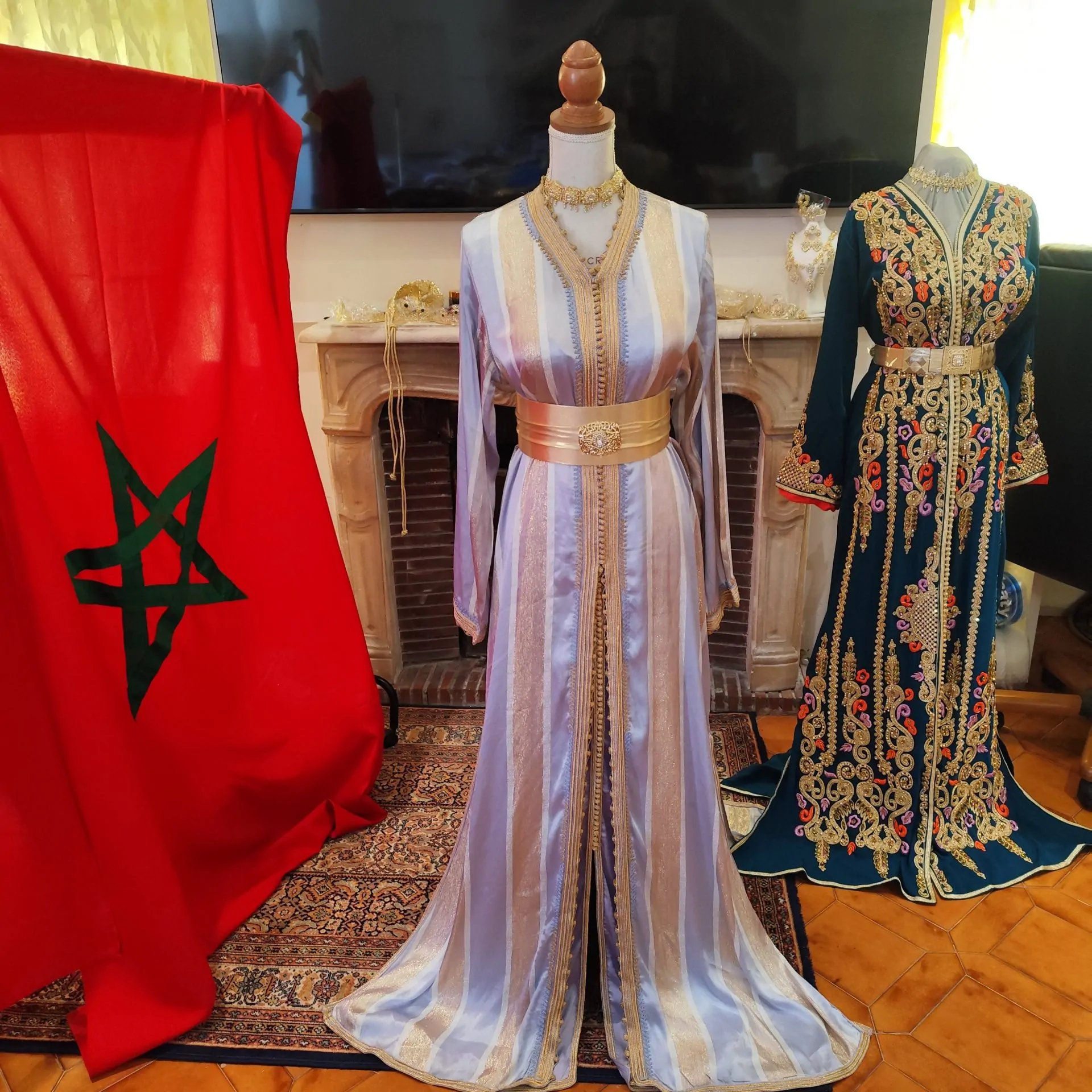 caftan marocain d occasion deux pièces – Image 9