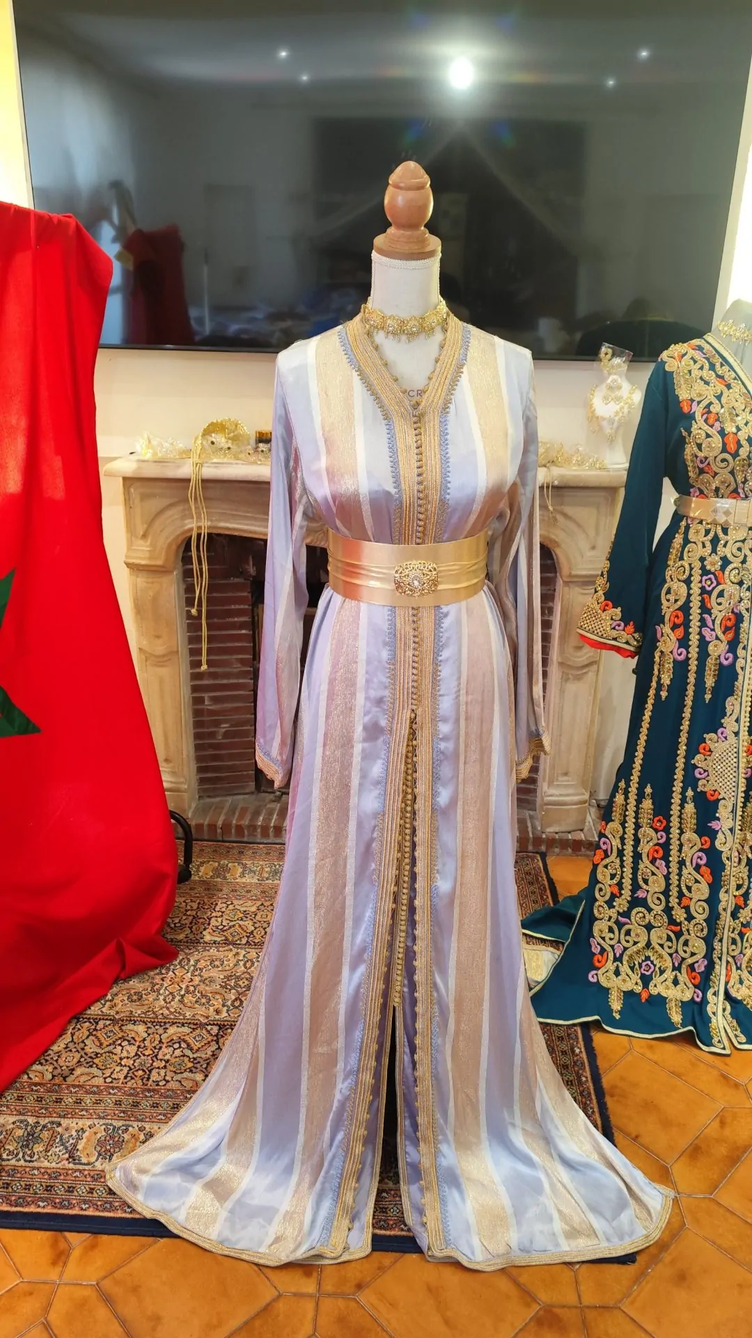 caftan marocain d occasion deux pièces – Image 7