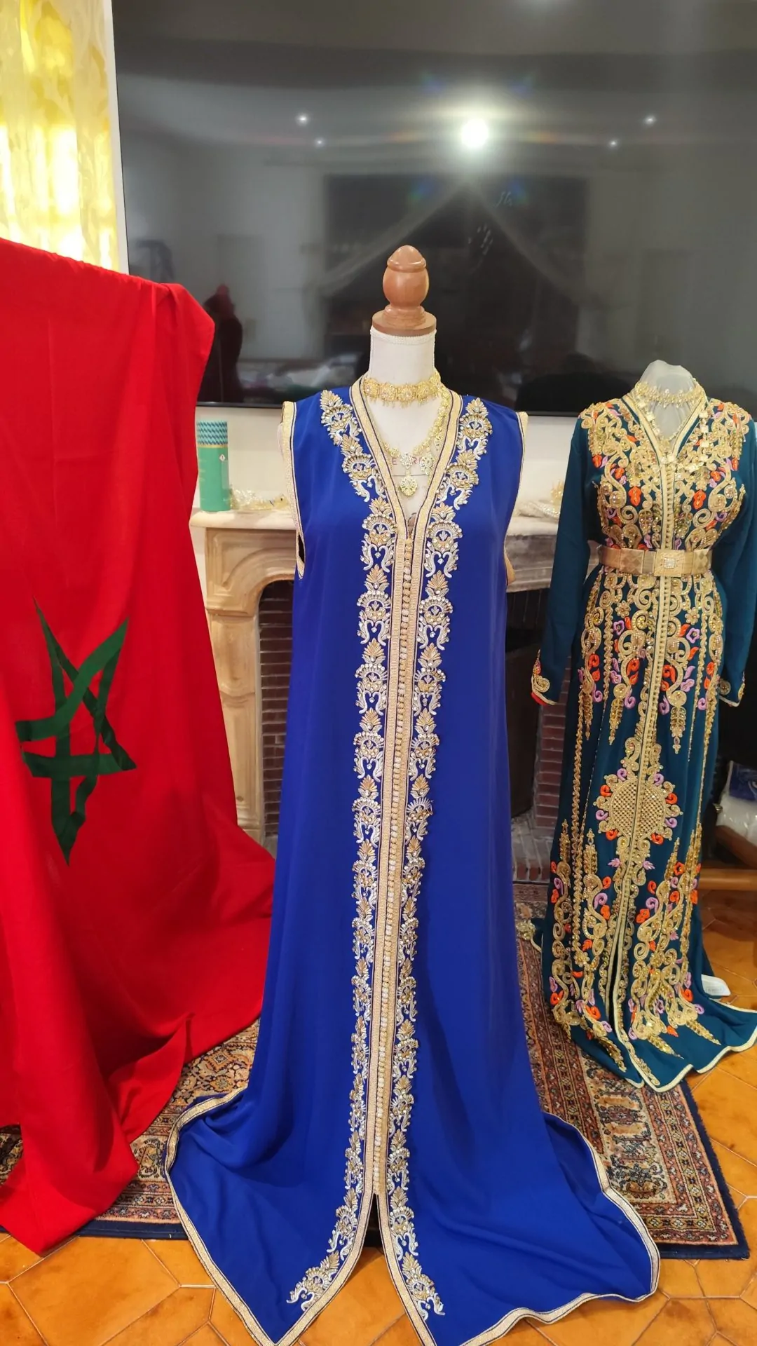 caftan marocain d occasion deux pièces – Image 9