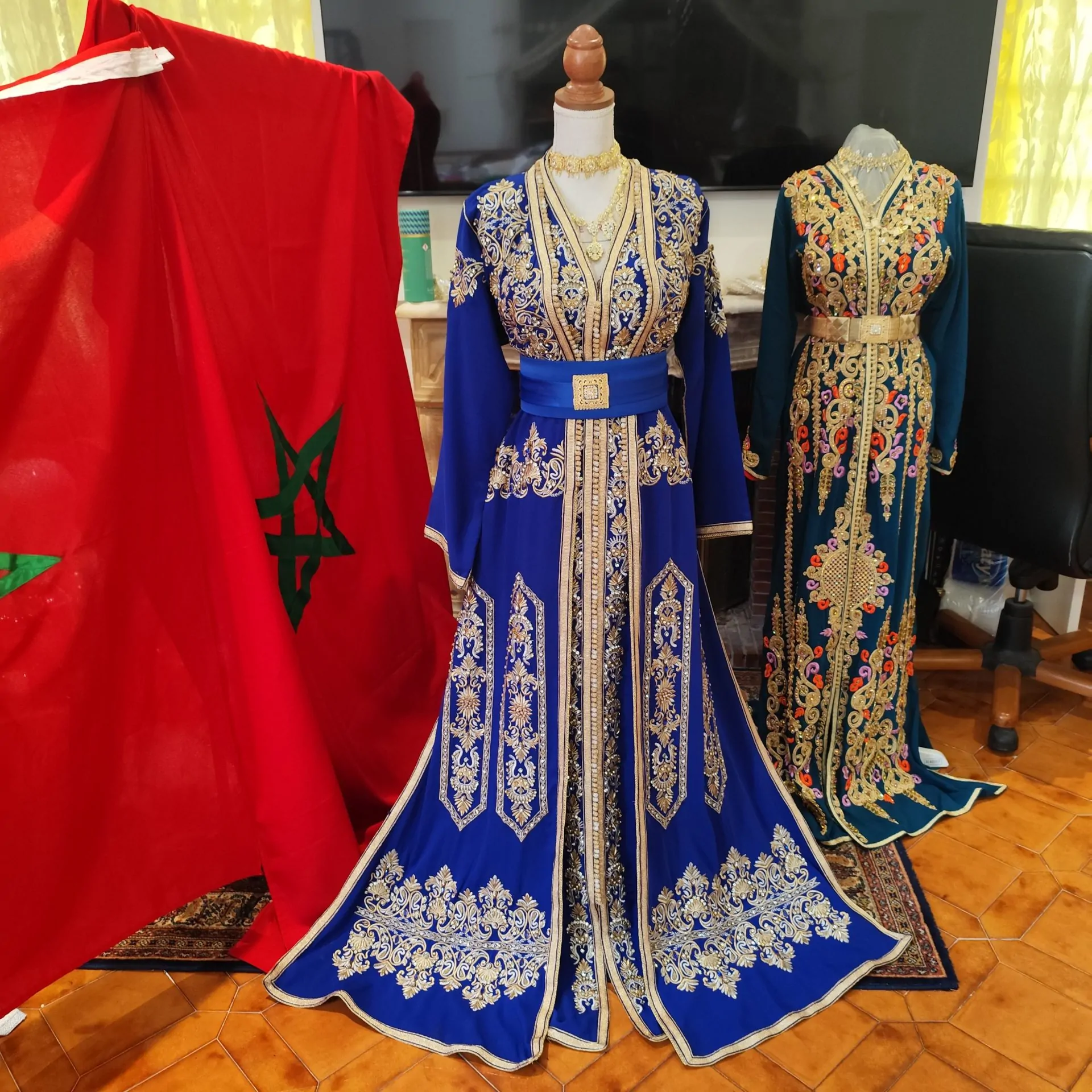 caftan marocain d occasion deux pièces