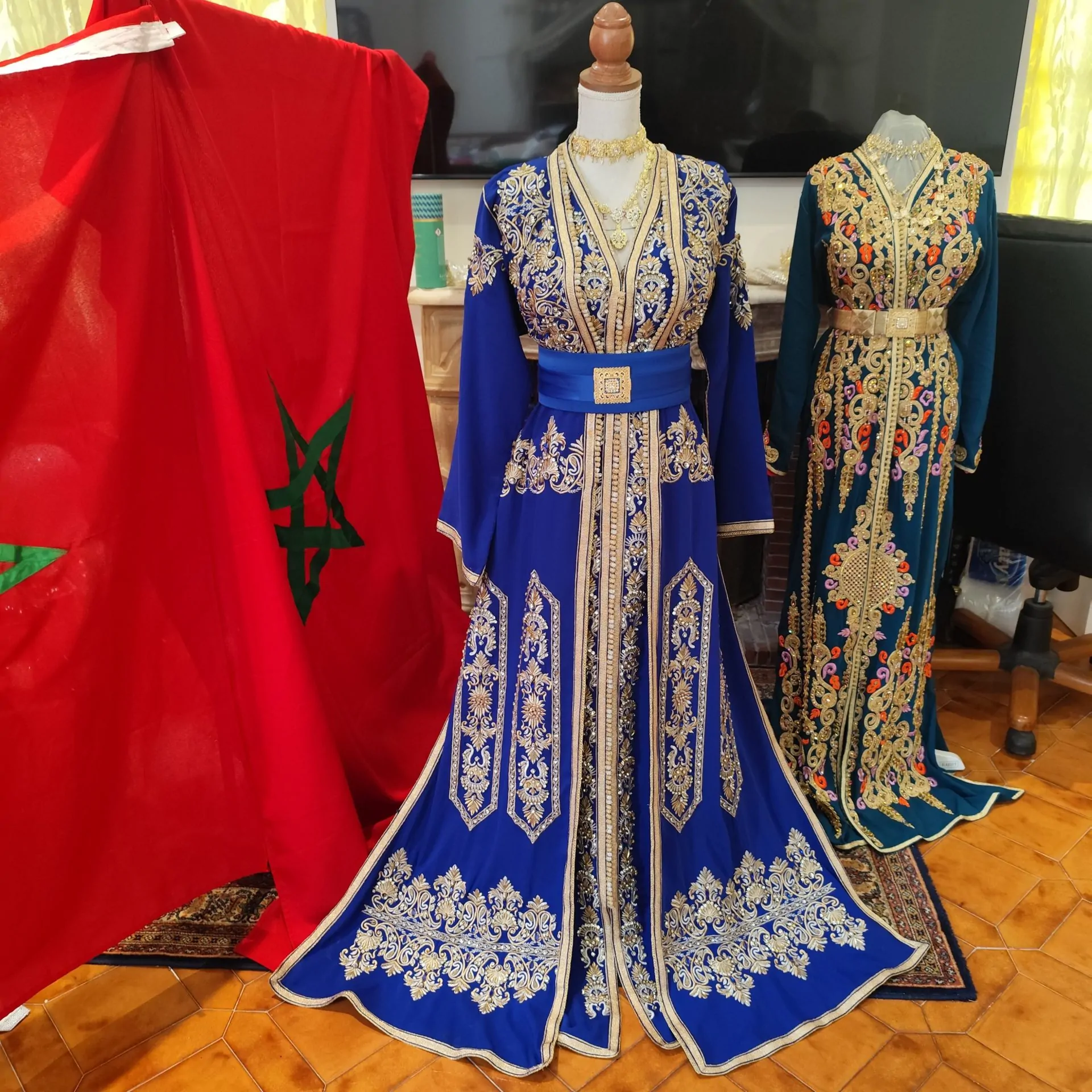 caftan marocain d occasion deux pièces – Image 14