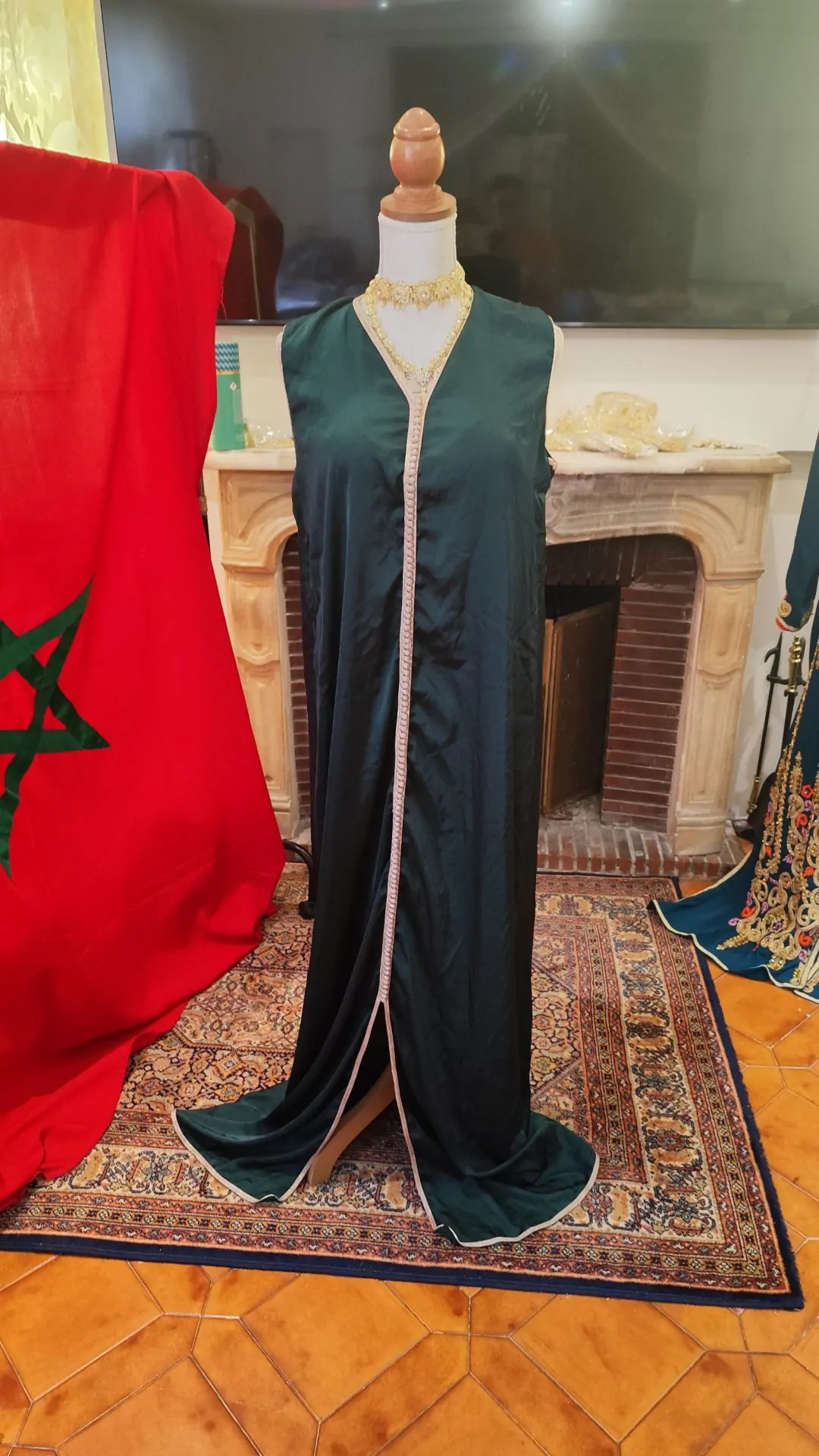 caftan marocain d occasion deux pièces – Image 5