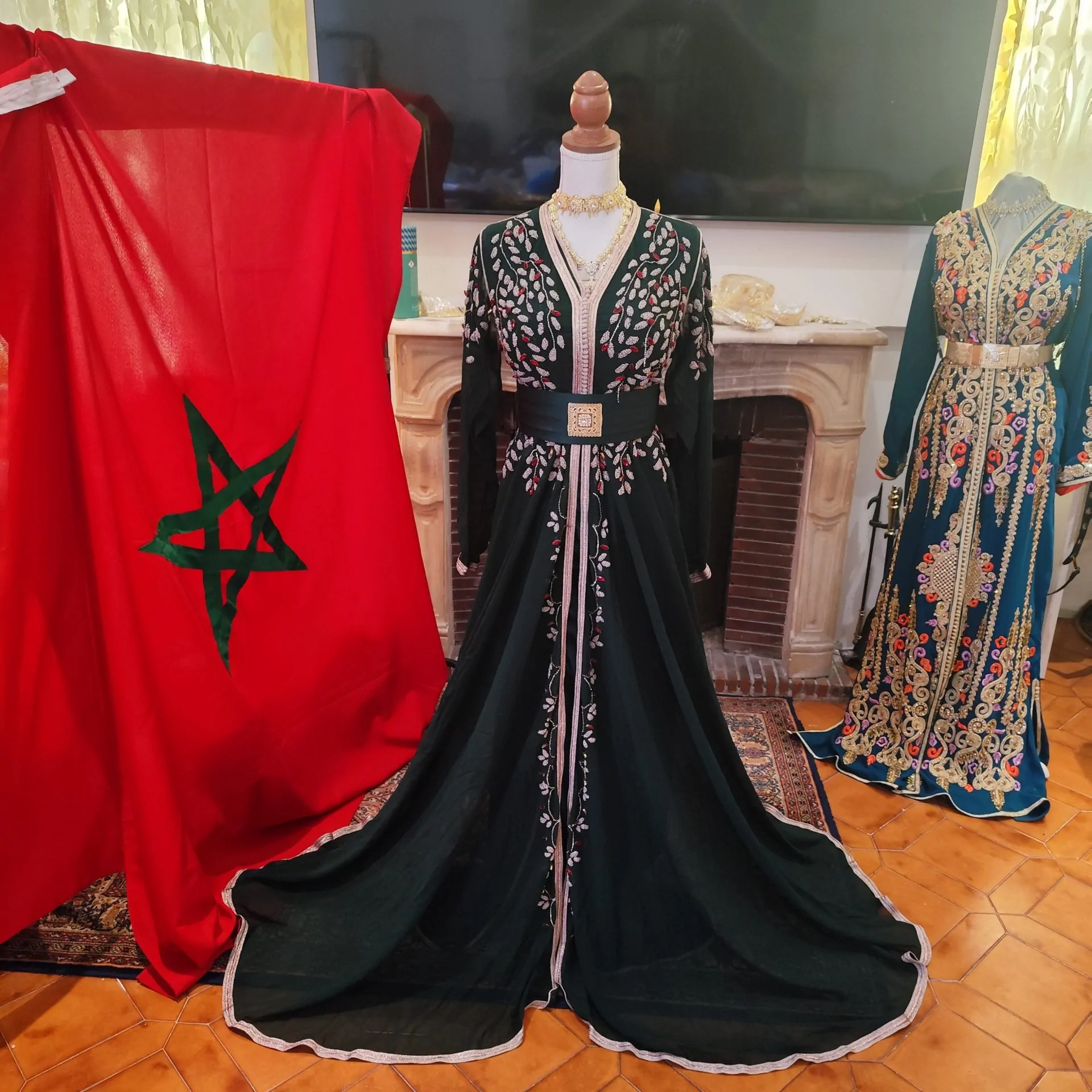 caftan marocain d occasion deux pièces