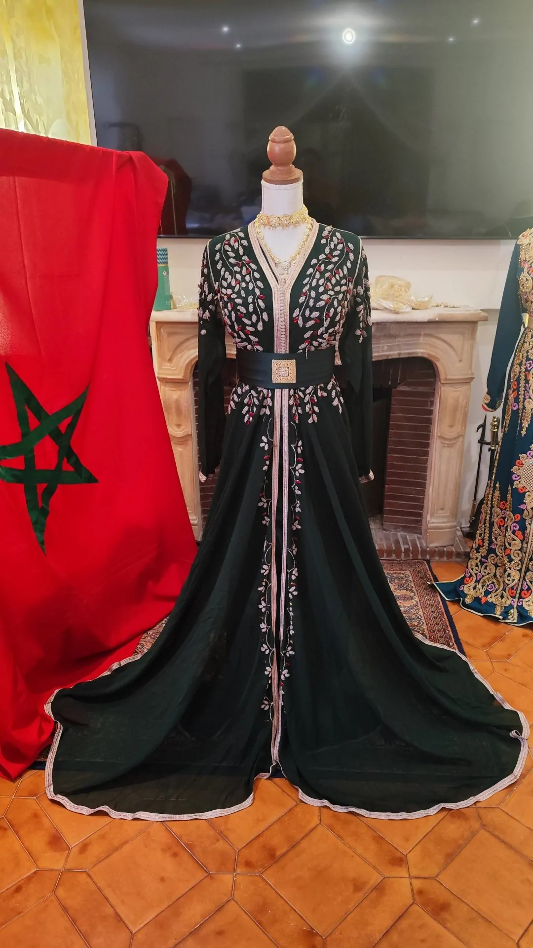 caftan marocain d occasion deux pièces – Image 10