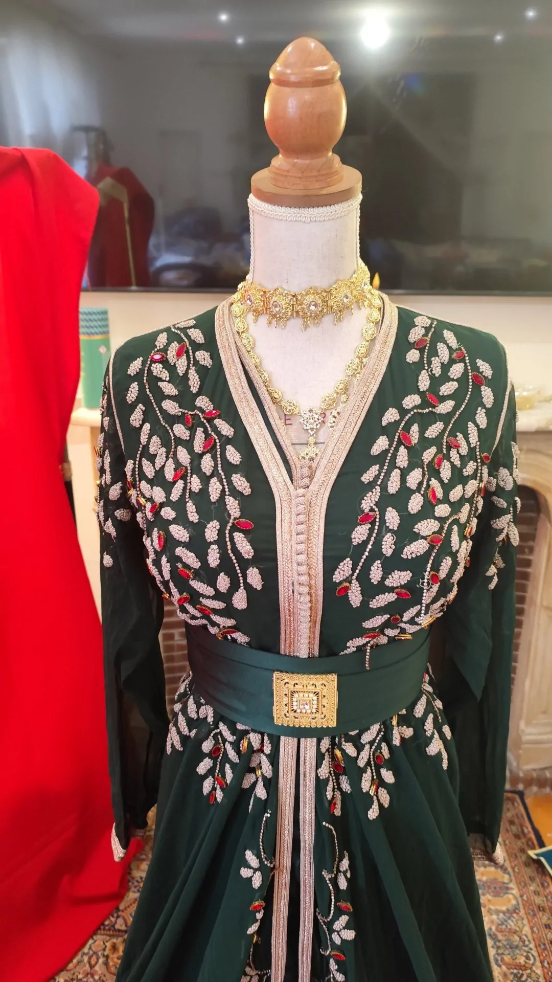 caftan marocain d occasion deux pièces – Image 8