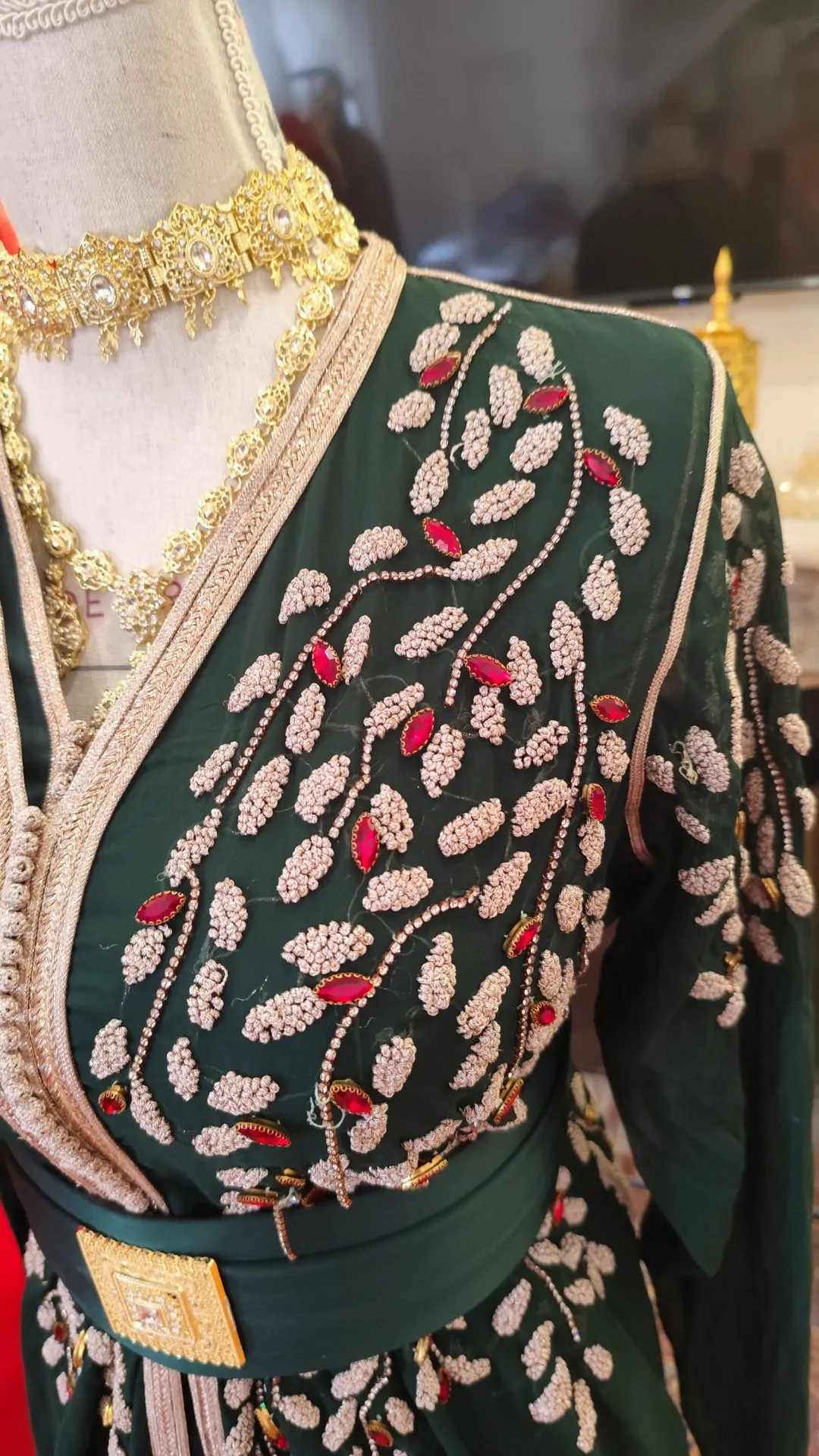 caftan marocain d occasion deux pièces – Image 4