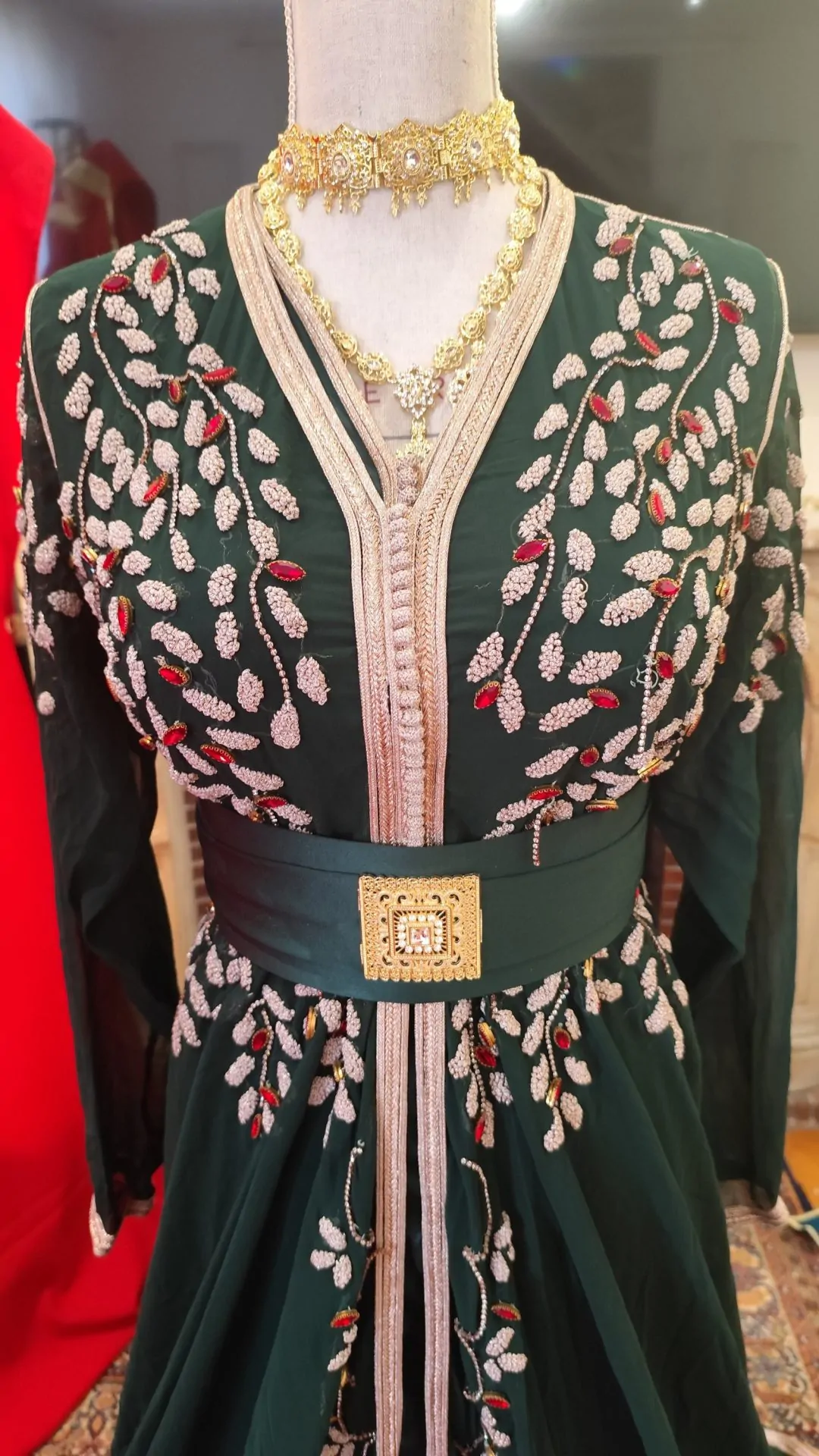 caftan marocain d occasion deux pièces – Image 3