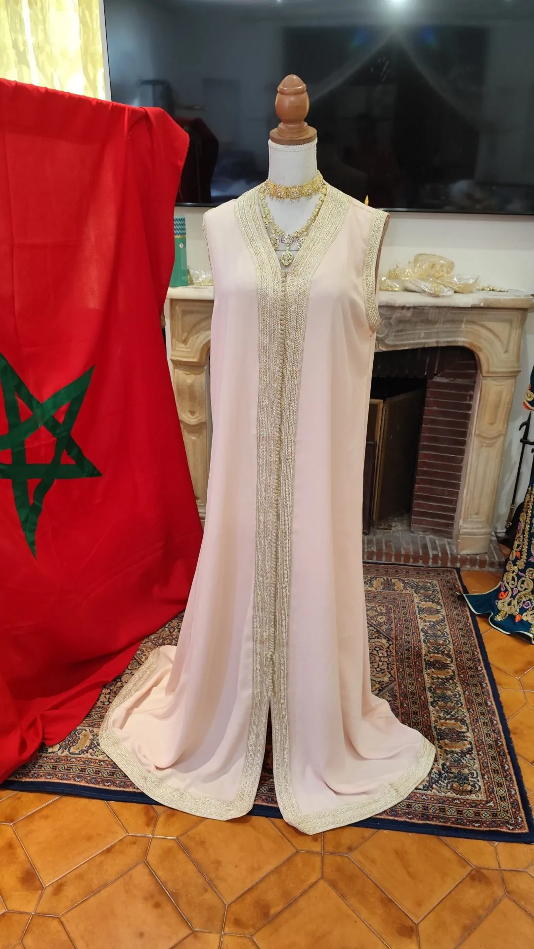 caftan marocain d occasion doublé – Image 6