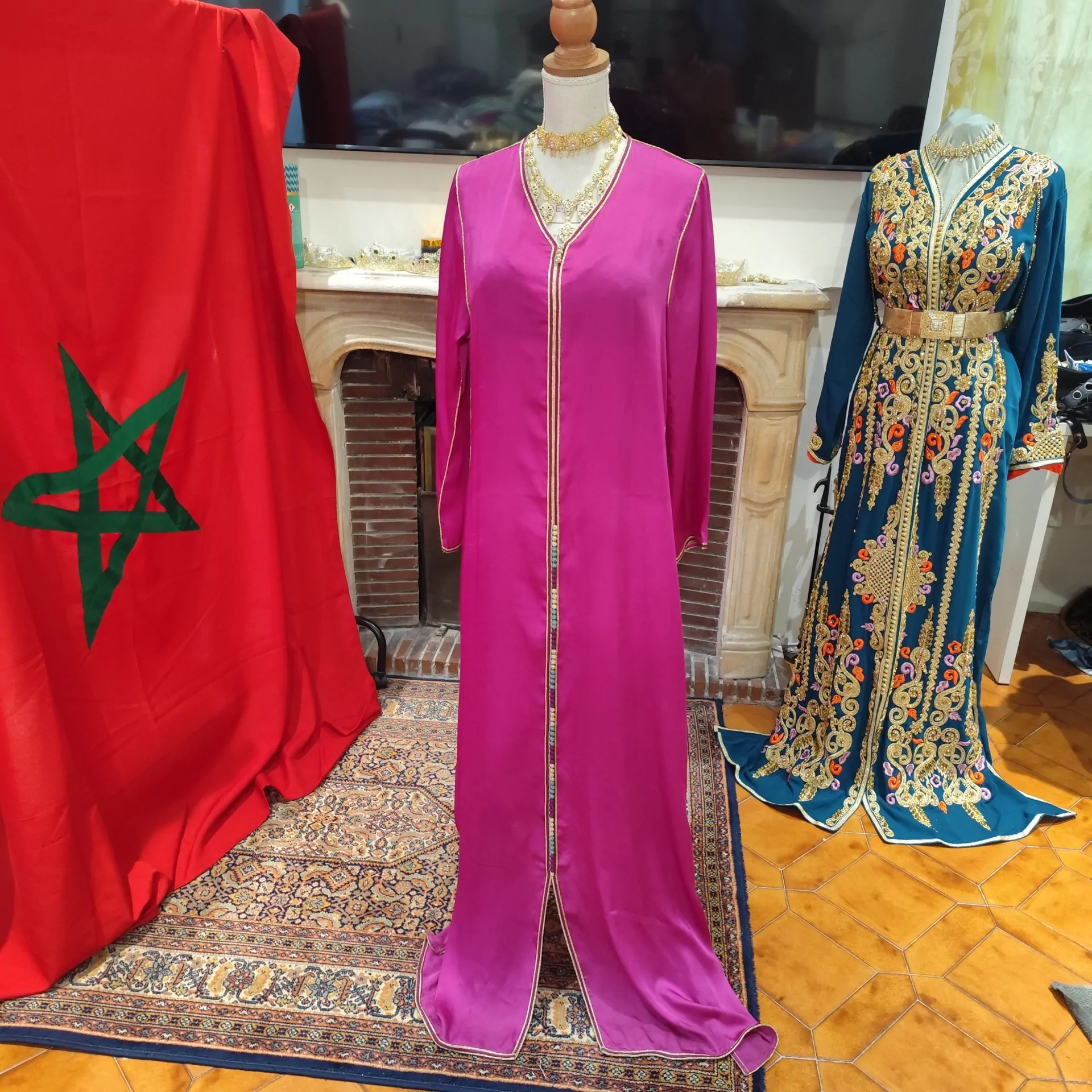 caftan marocain d occasion deux pièces – Image 7