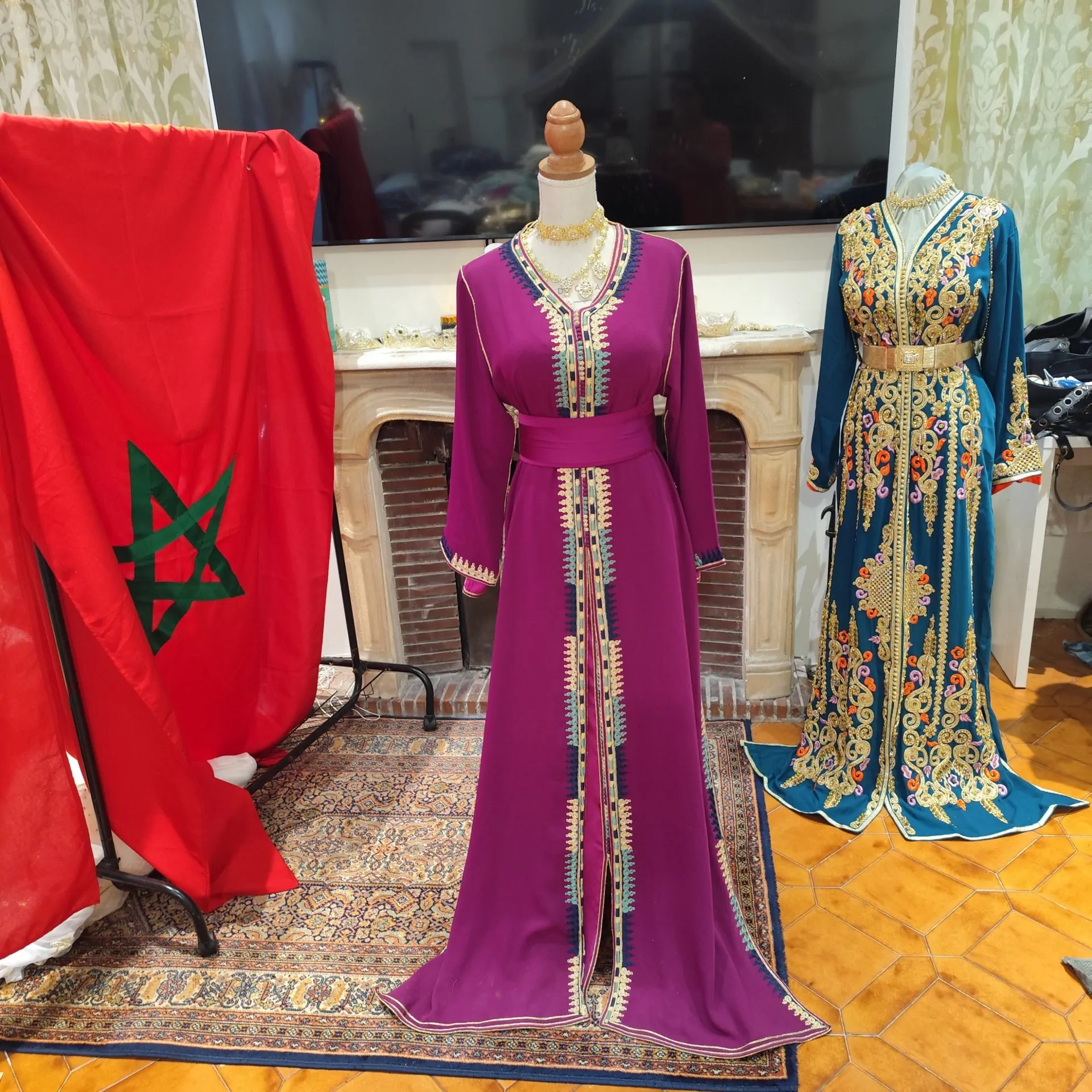 caftan marocain d occasion deux pièces