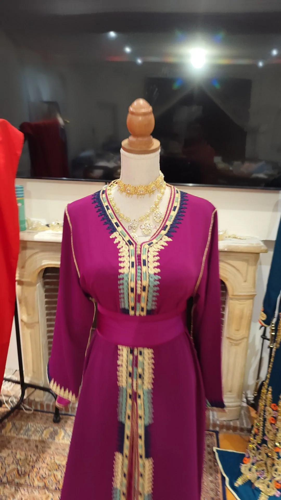 caftan marocain d occasion deux pièces – Image 4