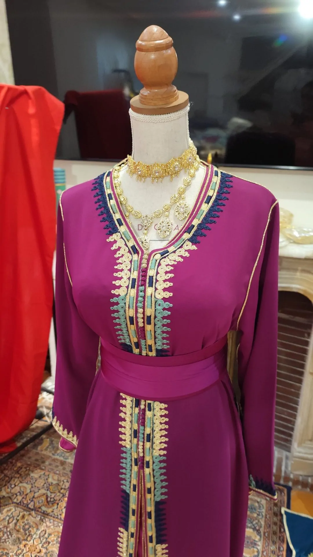 caftan marocain d occasion deux pièces – Image 2