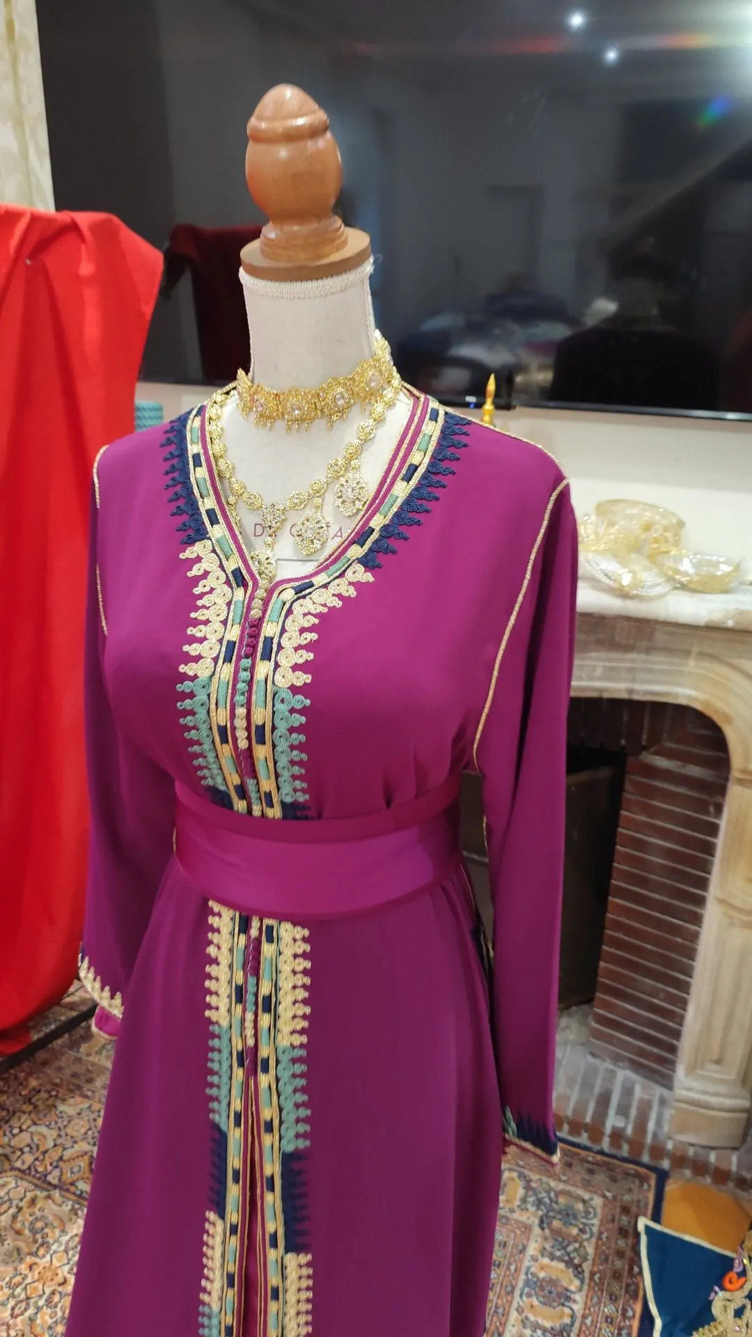 caftan marocain d occasion deux pièces – Image 5