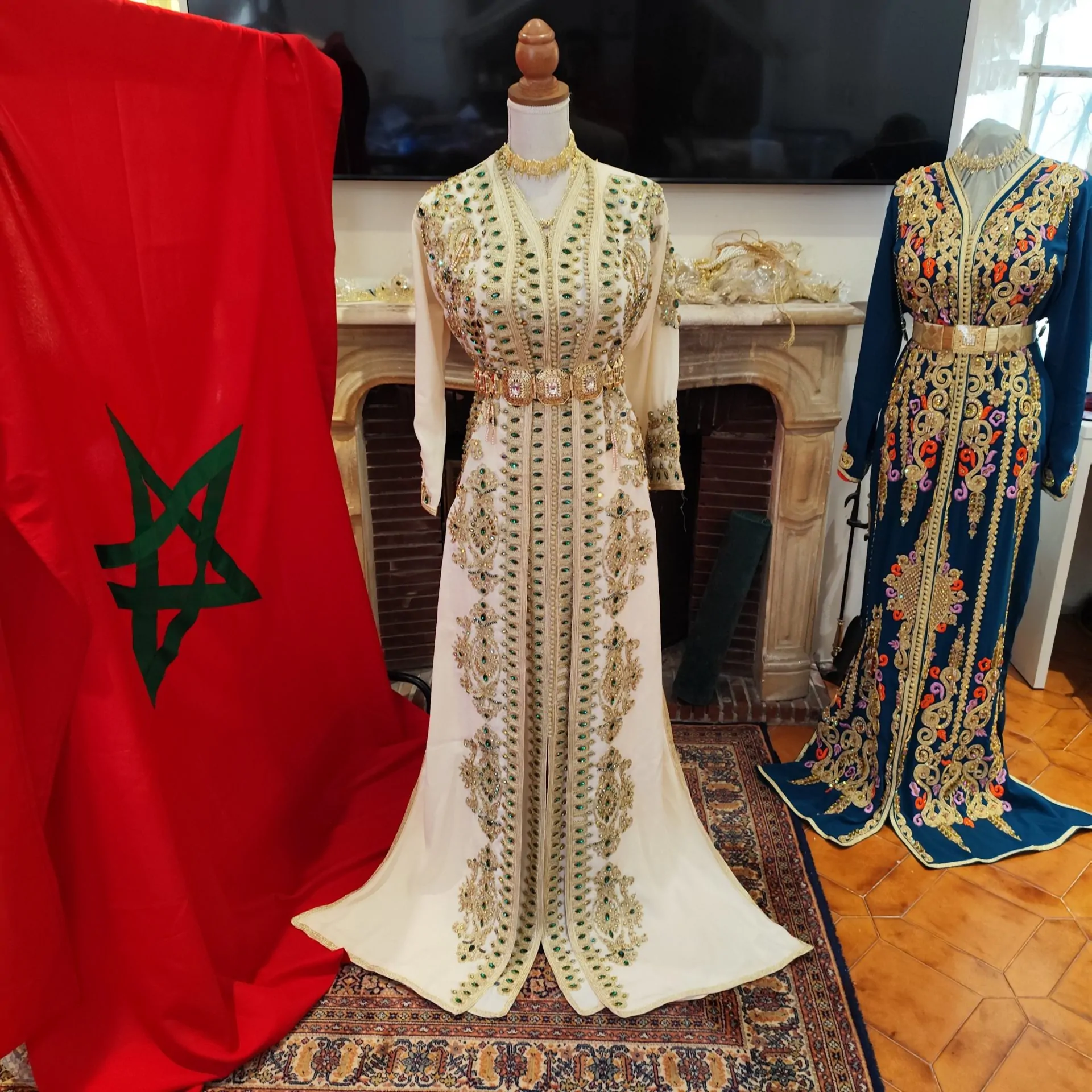 caftan marocain neuf doublé deux pièces