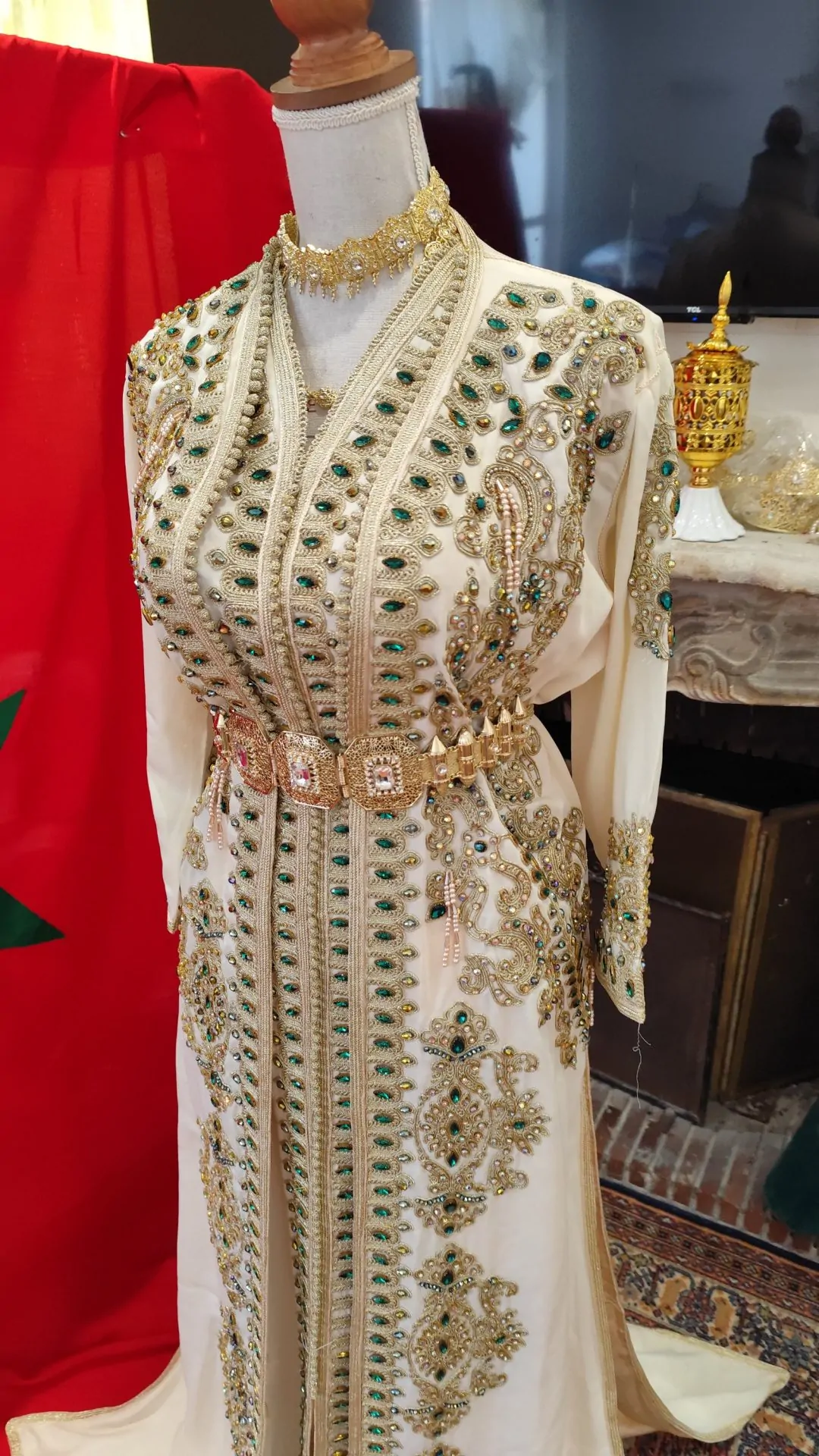 caftan marocain neuf doublé deux pièces – Image 4