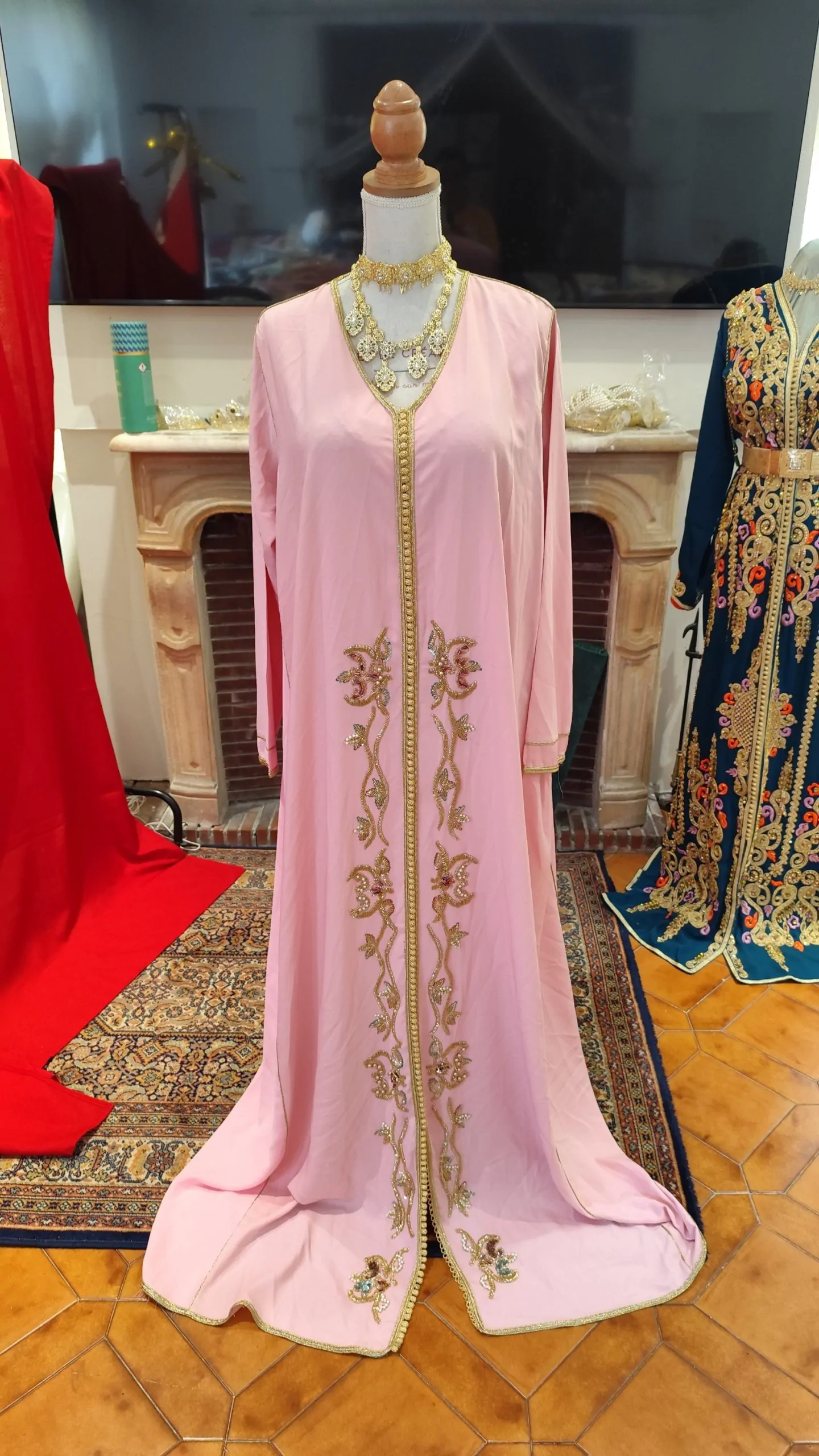 caftan marocain d occasion grande taille doublé – Image 9