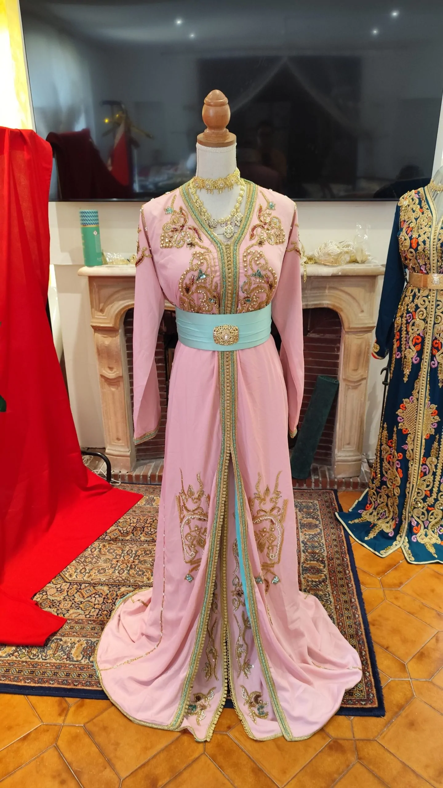 caftan marocain d occasion grande taille doublé – Image 5